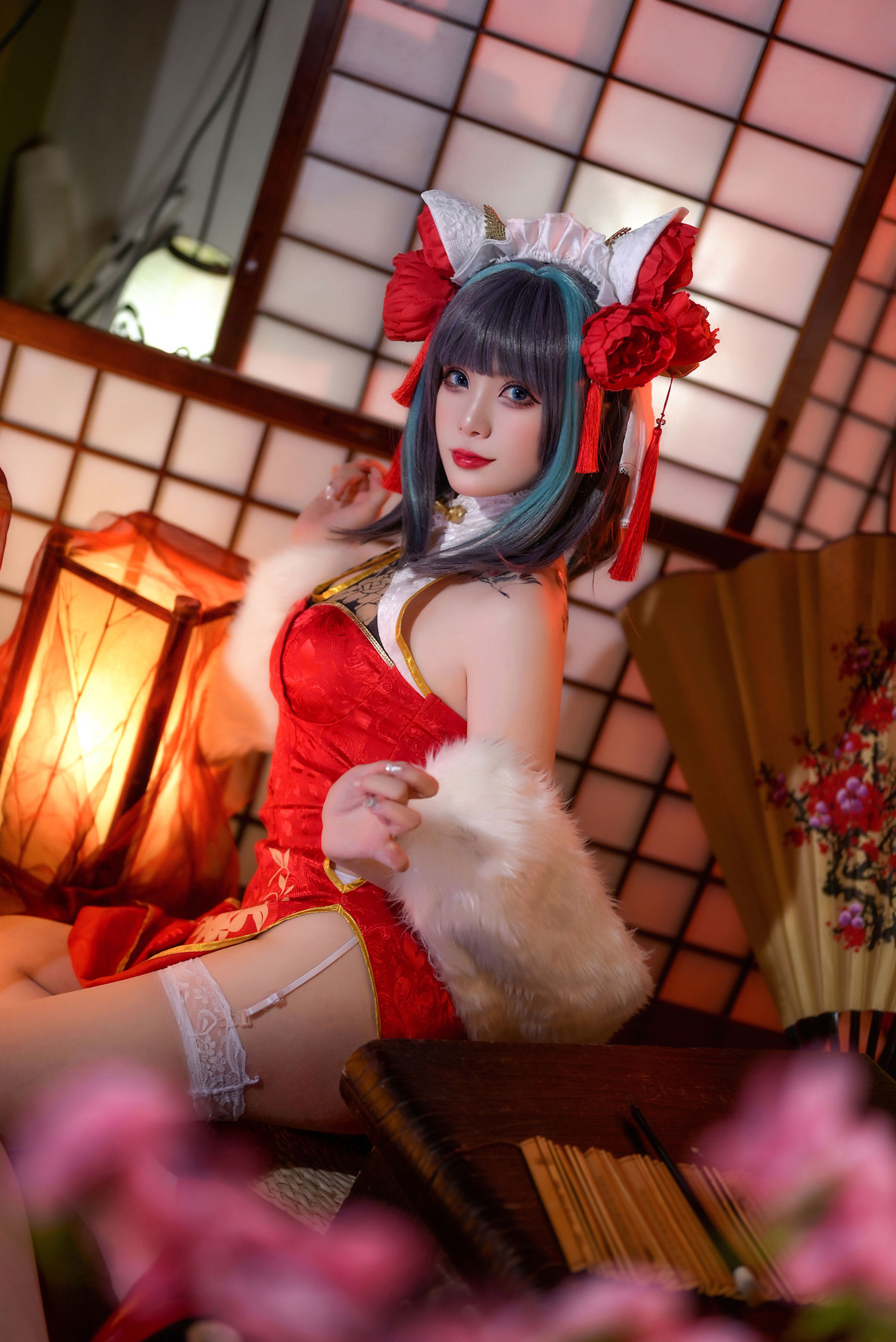 Gallery - Zyra秋 - 碧蓝航线 柴郡 红旗袍 - 图库库 - image 9