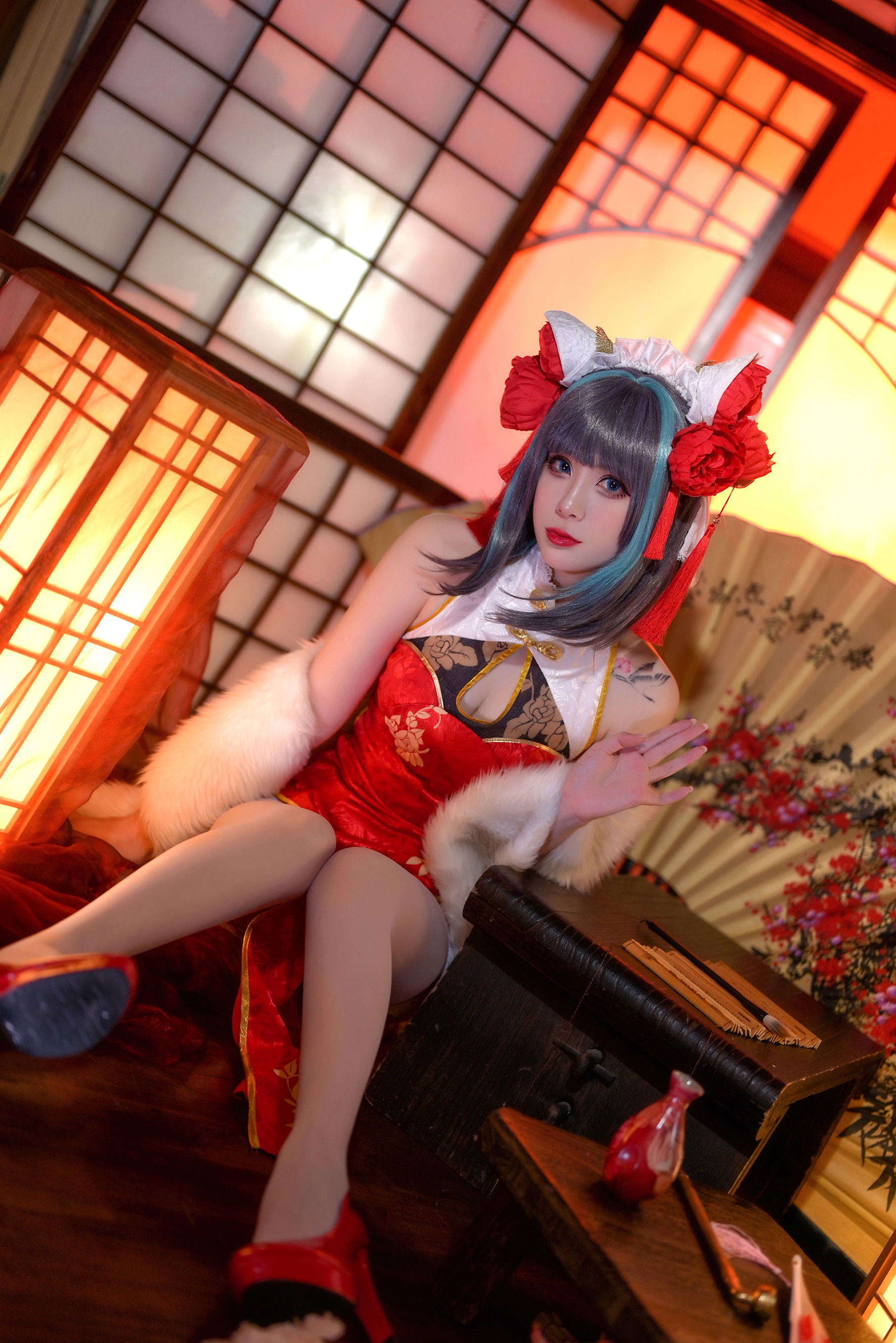 Gallery - Zyra秋 - 碧蓝航线 柴郡 红旗袍 - 图库库 - image 10