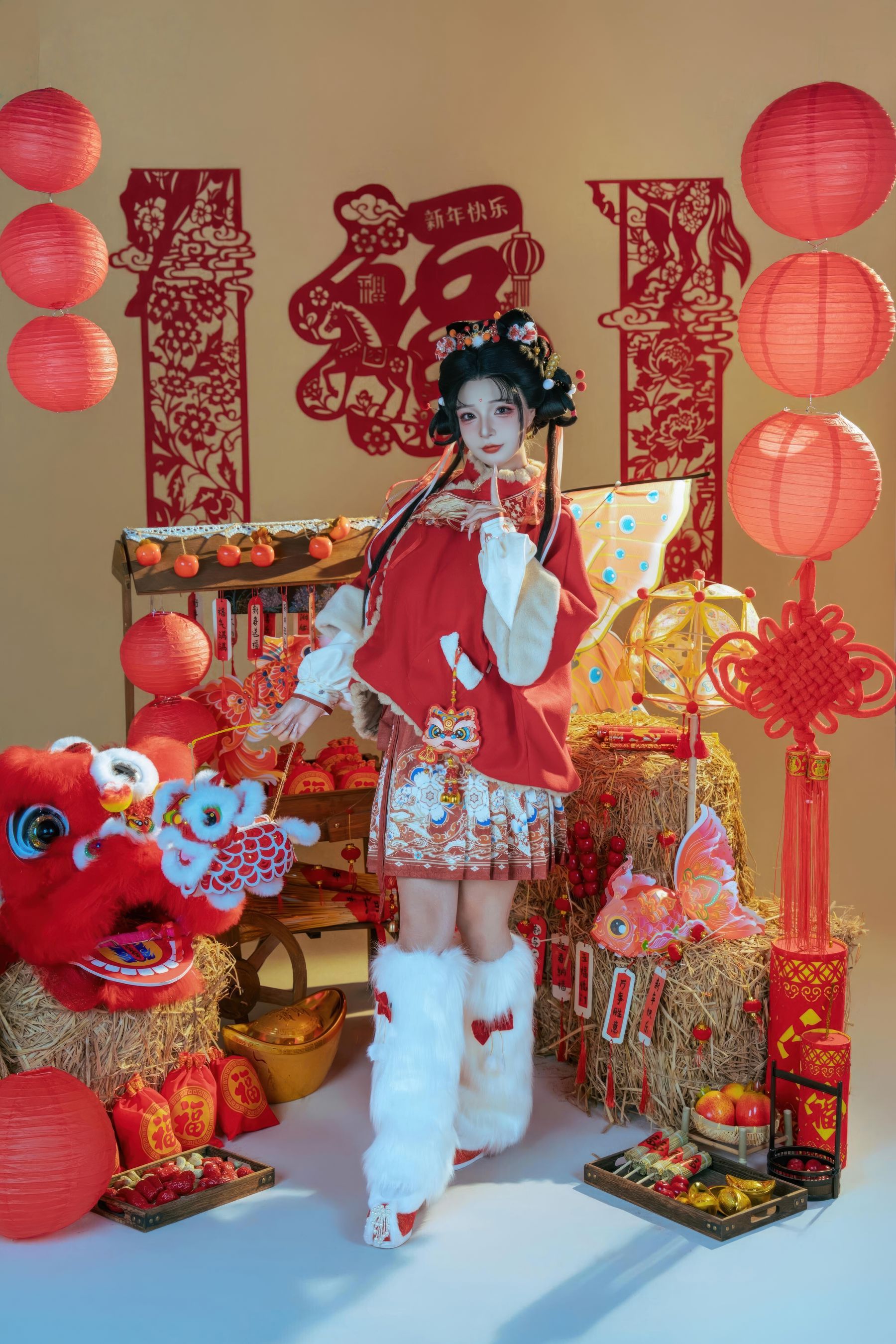 yuuhui玉汇 - 新春特辑 醒狮少女/(128P)