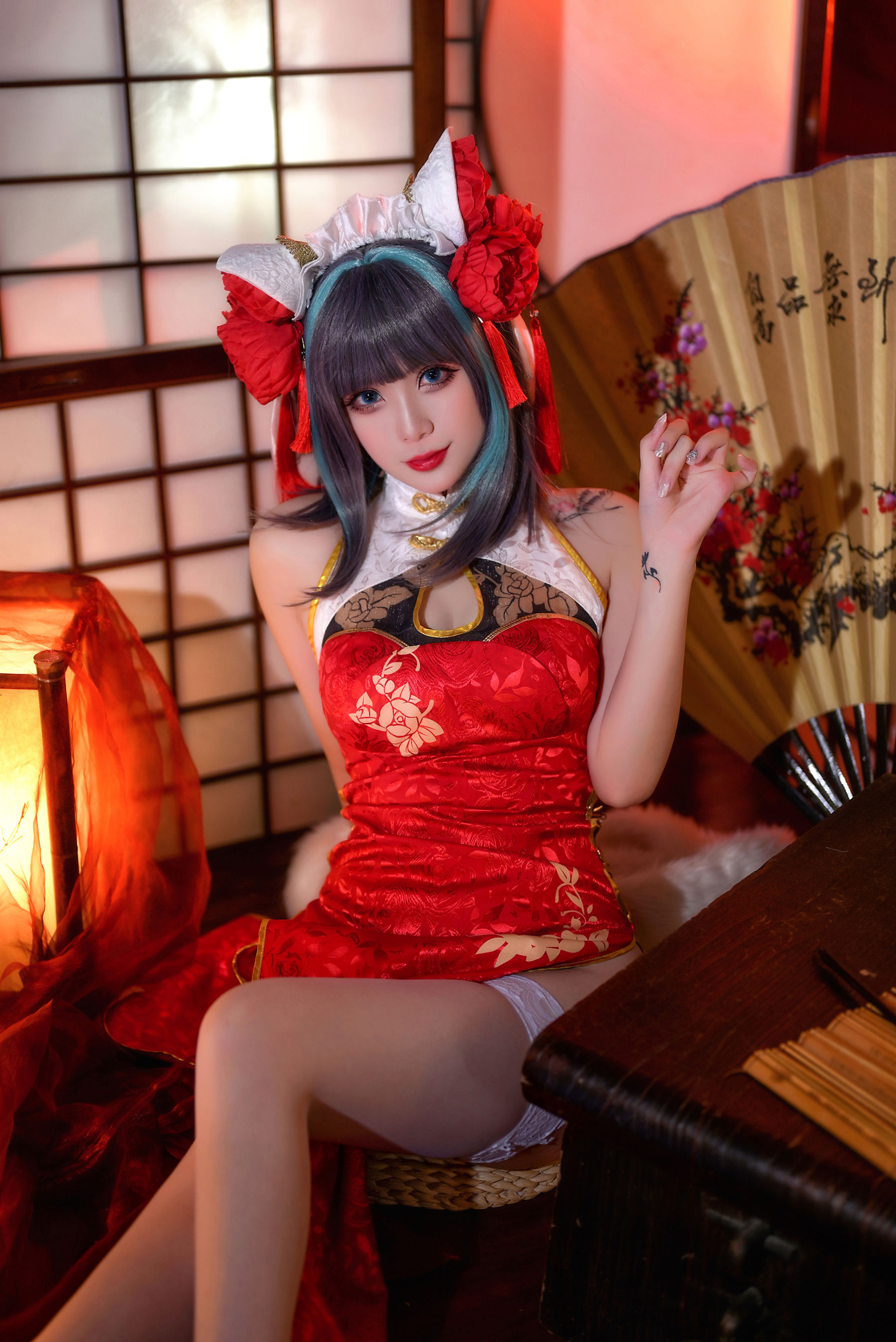 Zyra秋 - 碧蓝航线 柴郡 红旗袍/(20P)