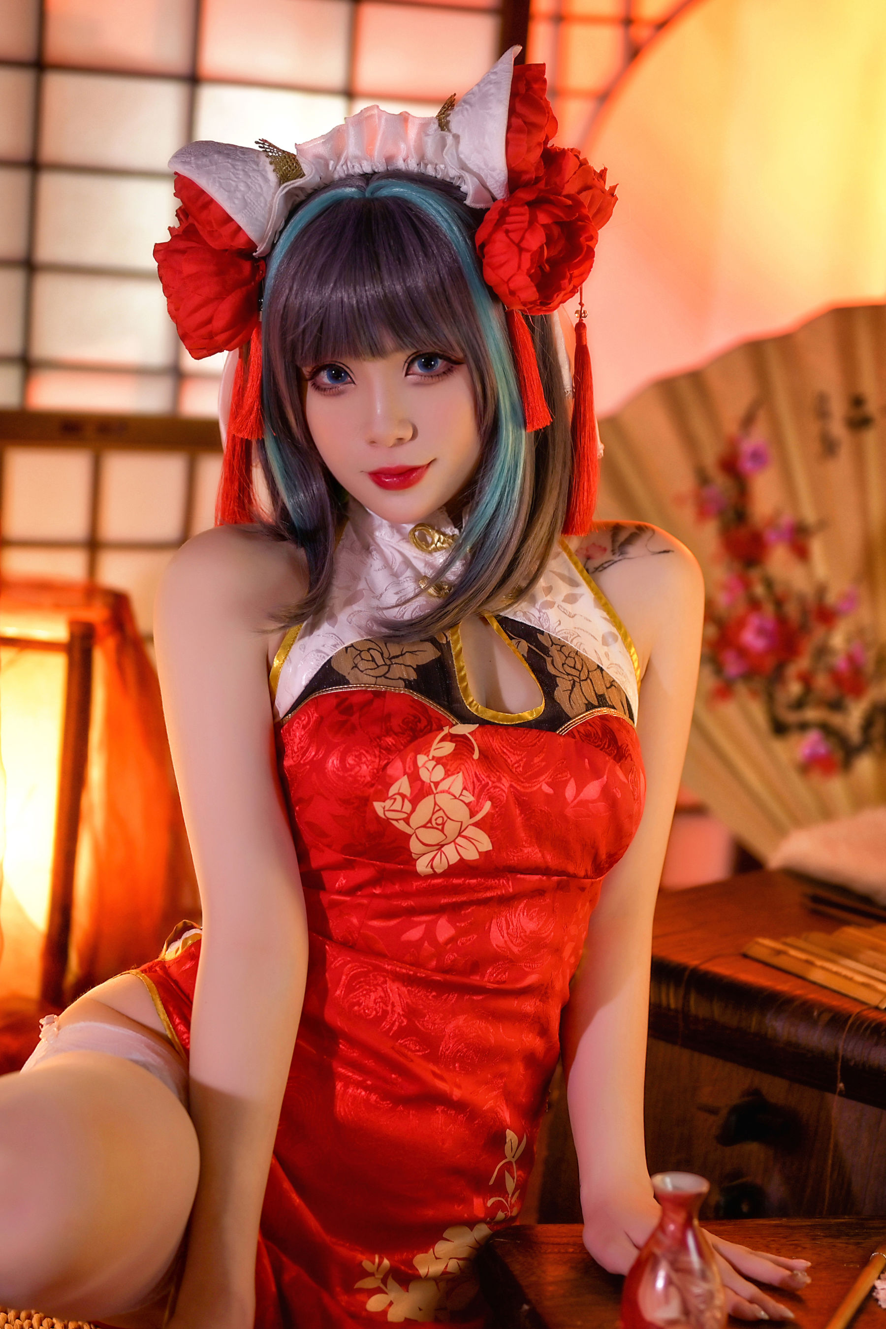 Gallery - Zyra秋 - 碧蓝航线 柴郡 红旗袍 - 图库库 - image 14