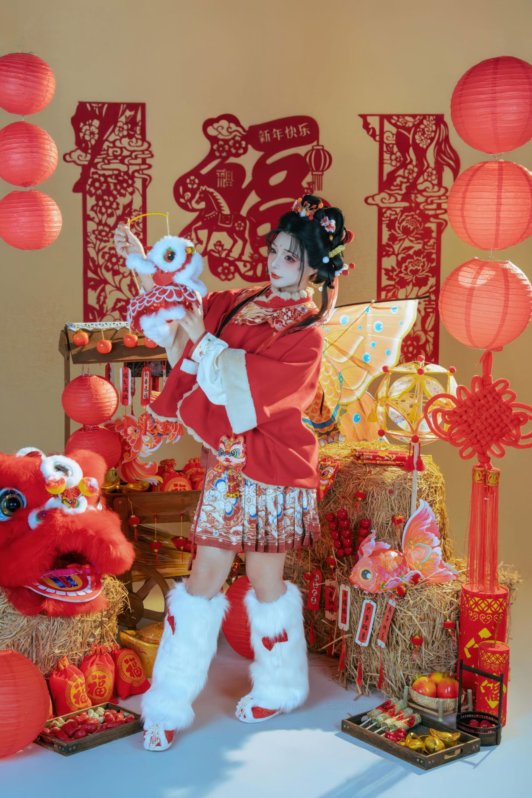 yuuhui玉汇 - 新春特辑 醒狮少女/(128P)
