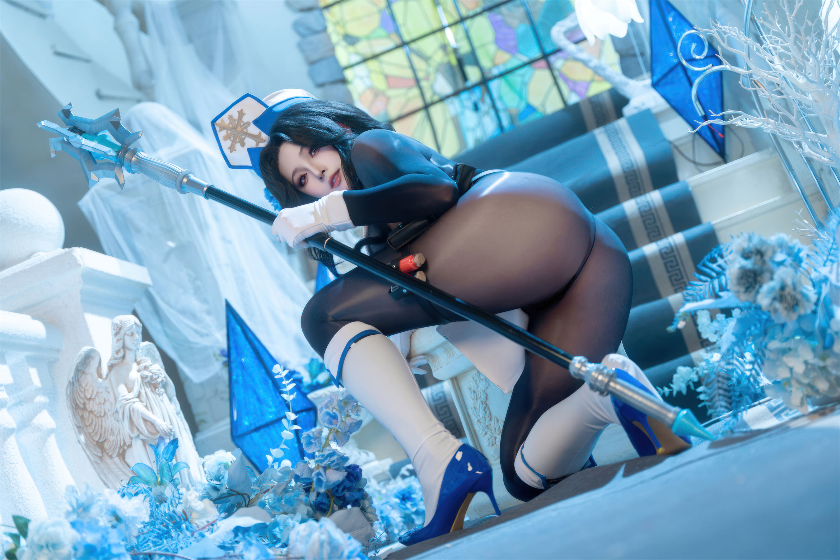 Natsuko夏夏子 - NIKKE胜利女神 梅登 冰玫瑰/(71P)