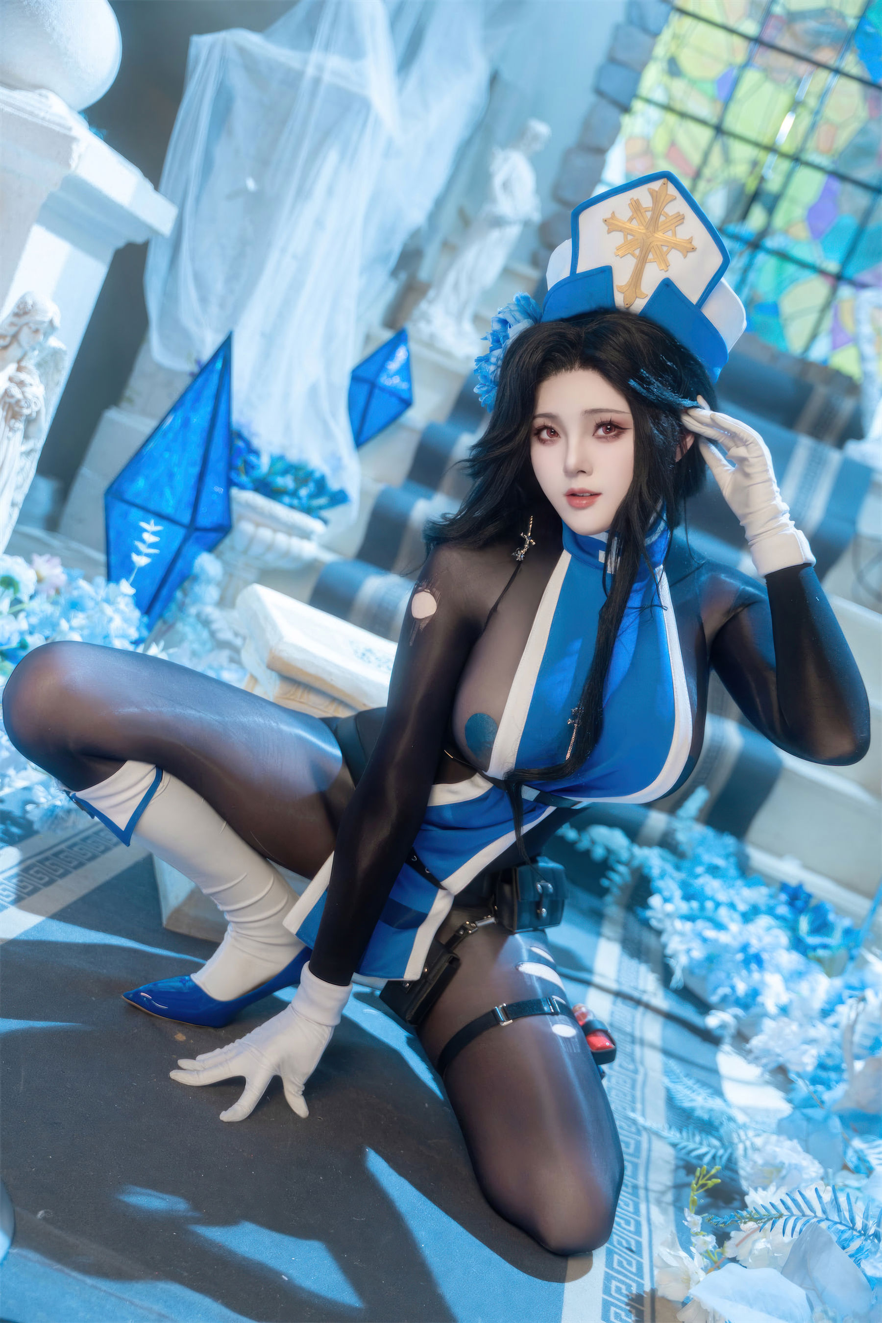 Natsuko夏夏子 - NIKKE胜利女神 梅登 冰玫瑰/(71P)