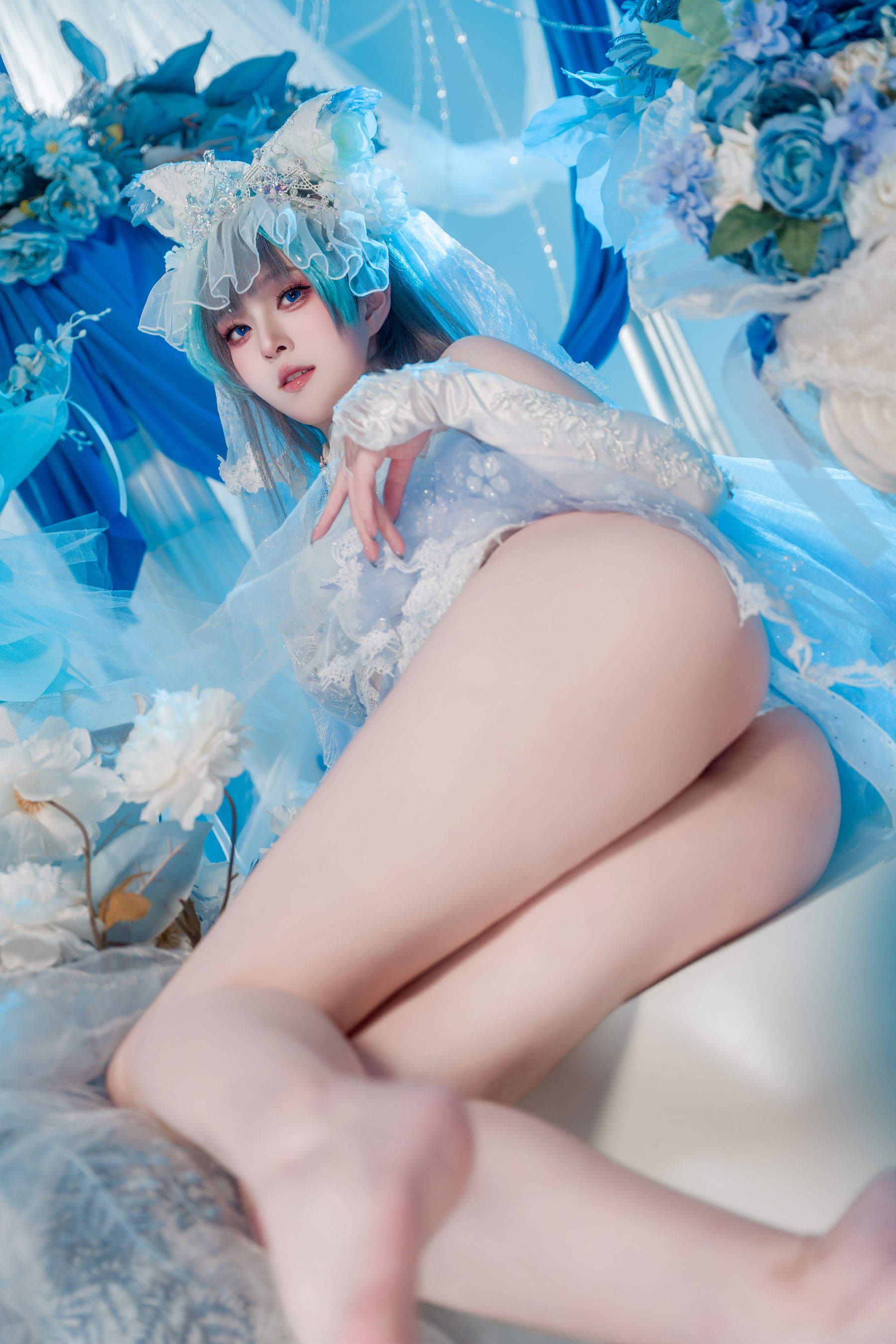 Natsuko夏夏子 - 碧蓝航线 柴郡婚纱/(70P)