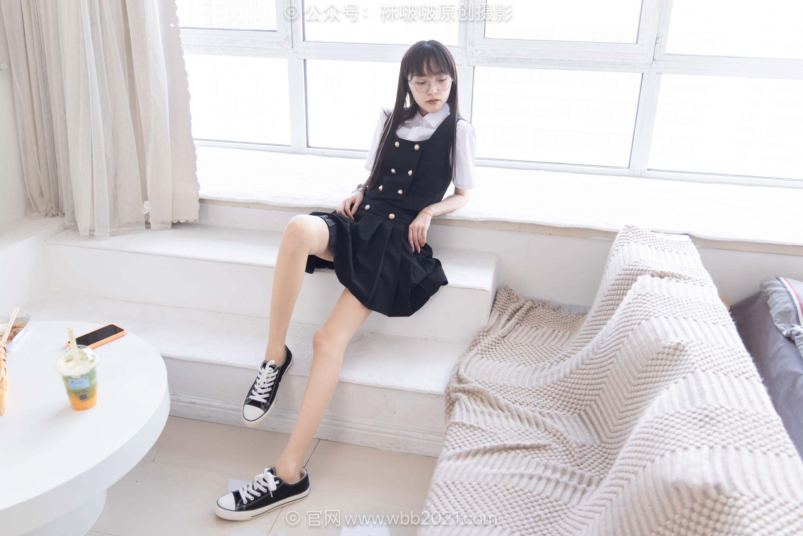 BoBoSocks袜啵啵 No.657 稚予 - 板鞋、帆布鞋、油亮薄肉丝、裸足、jk制服/(155P)
