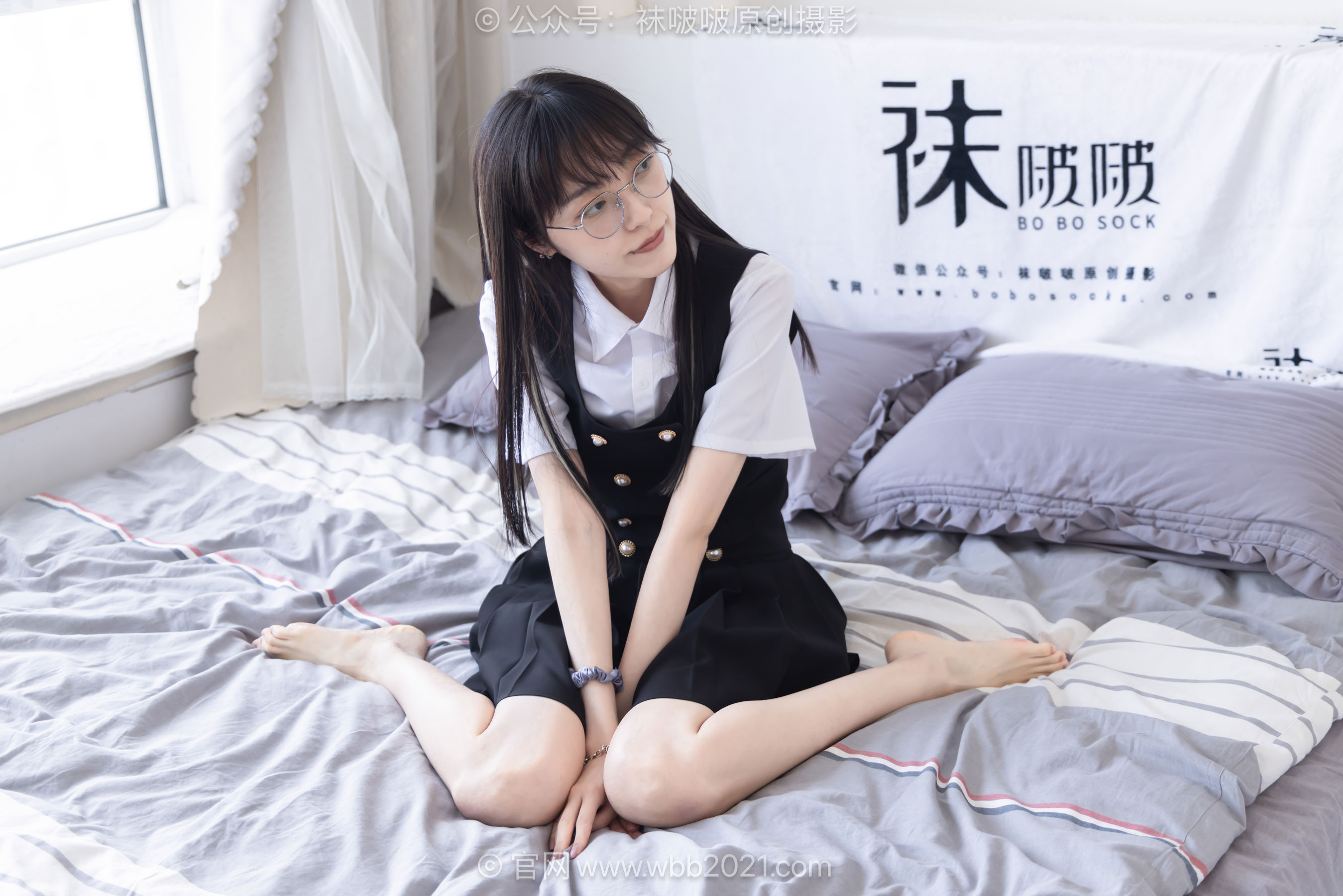 BoBoSocks袜啵啵 No.657 稚予 - 板鞋、帆布鞋、油亮薄肉丝、裸足、jk制服/(155P)