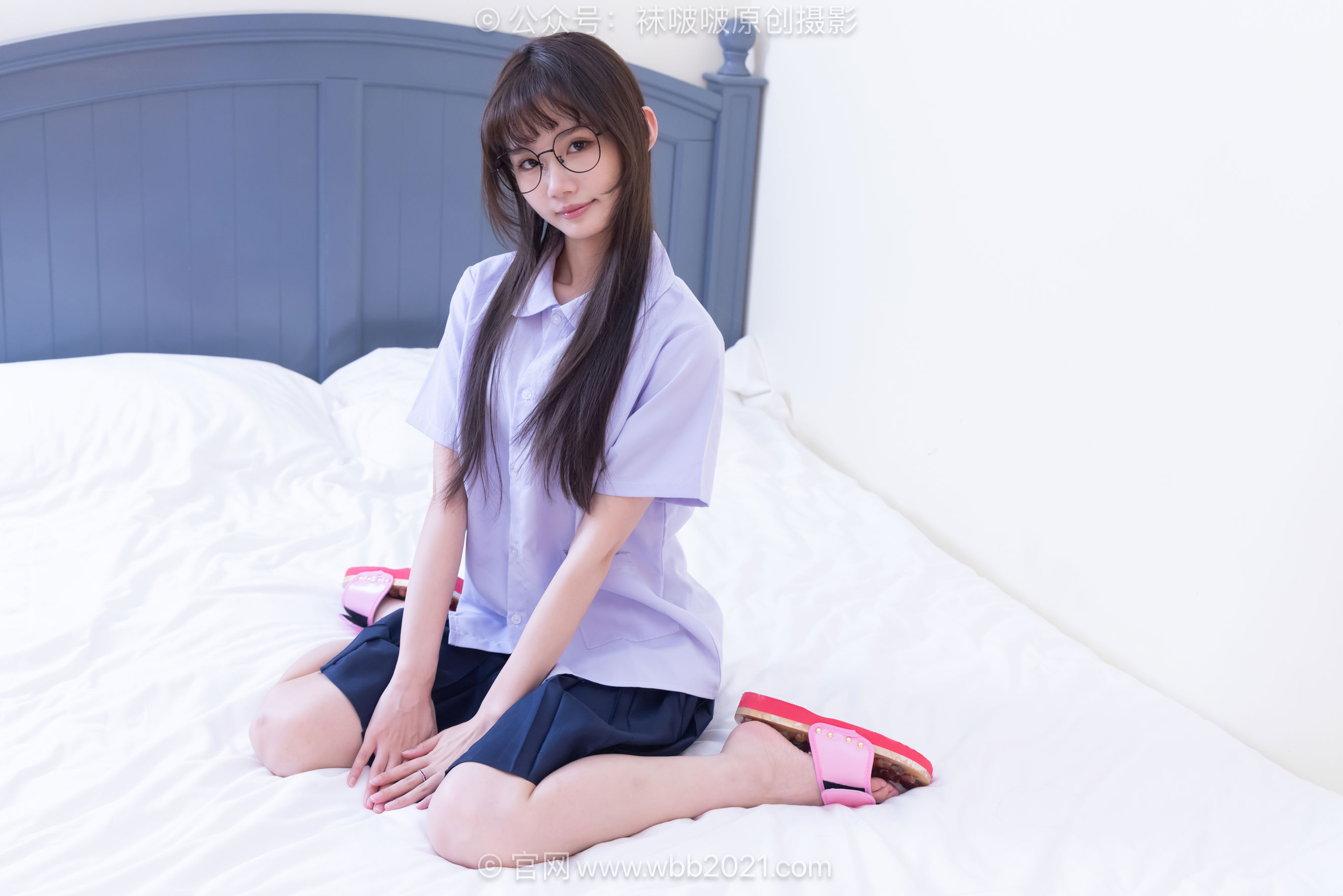 BoBoSocks袜啵啵 No.661 甜甜圈 - 按摩拖鞋、白棉袜、裸足、jk制服/(166P)