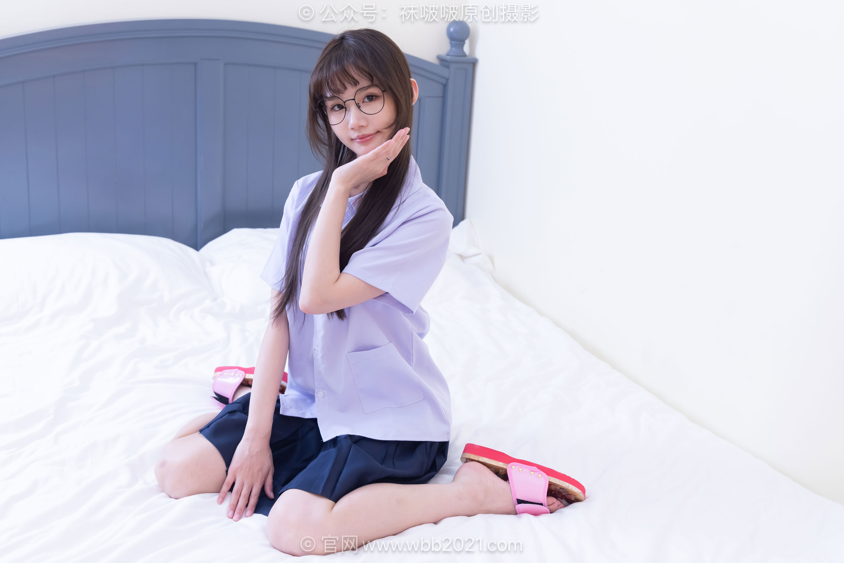 BoBoSocks袜啵啵 No.661 甜甜圈 - 按摩拖鞋、白棉袜、裸足、jk制服/(166P)