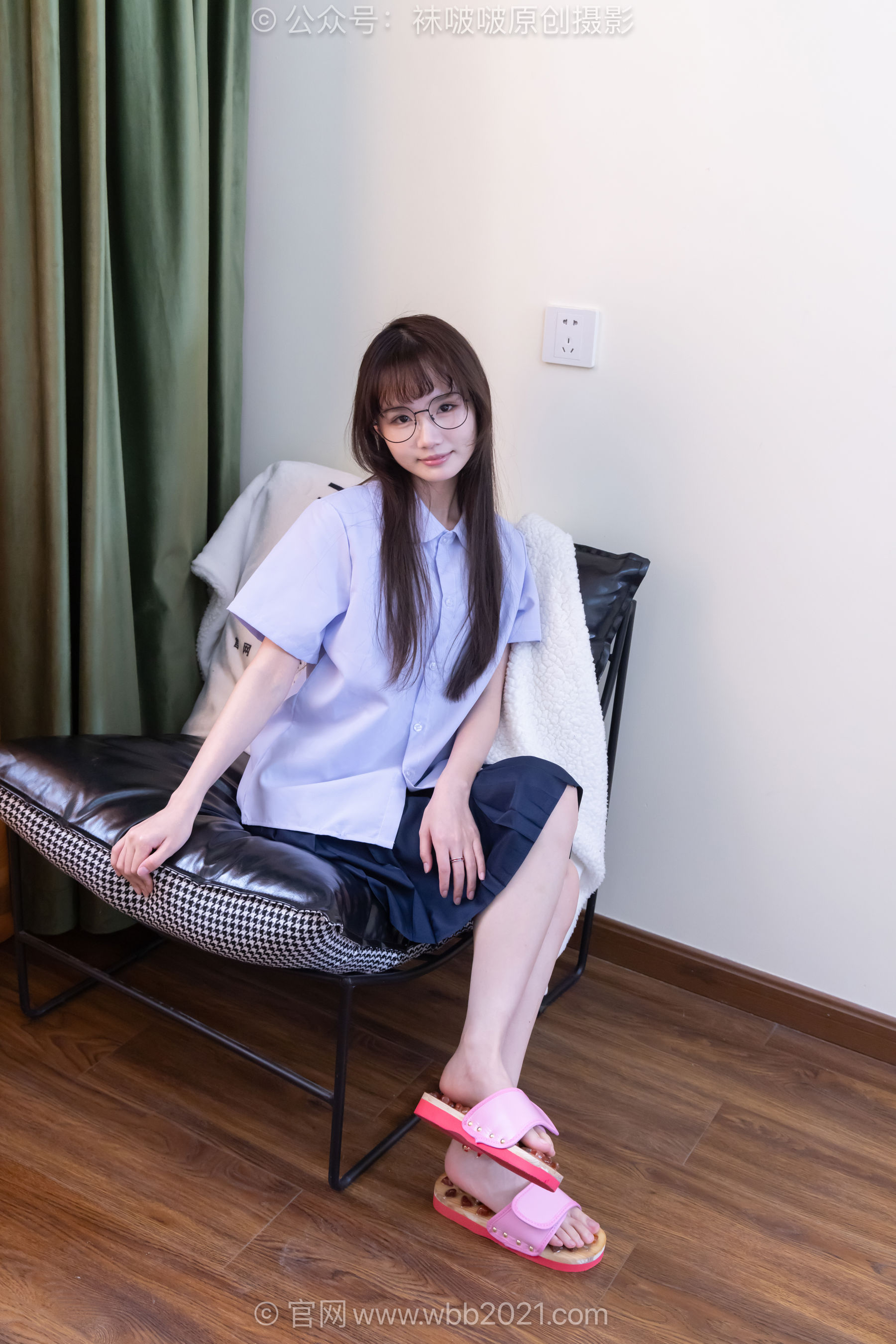 BoBoSocks袜啵啵 No.661 甜甜圈 - 按摩拖鞋、白棉袜、裸足、jk制服/(166P)