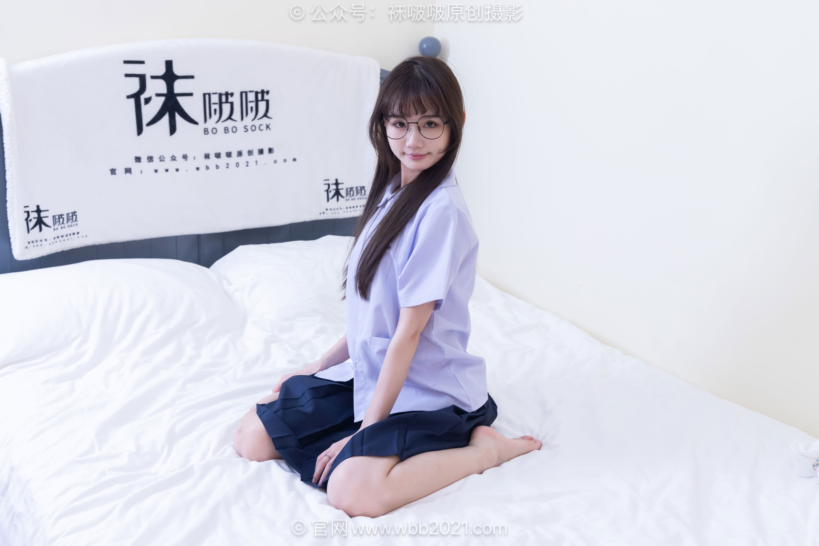 BoBoSocks袜啵啵 No.661 甜甜圈 - 按摩拖鞋、白棉袜、裸足、jk制服/(166P)