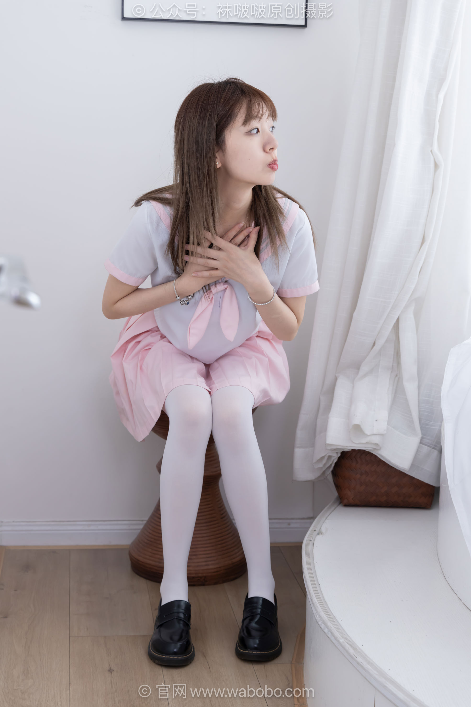 BoBoSocks袜啵啵 No.671 小甜豆 - 皮鞋、厚白丝、厚黑丝、jk制服/(150P)