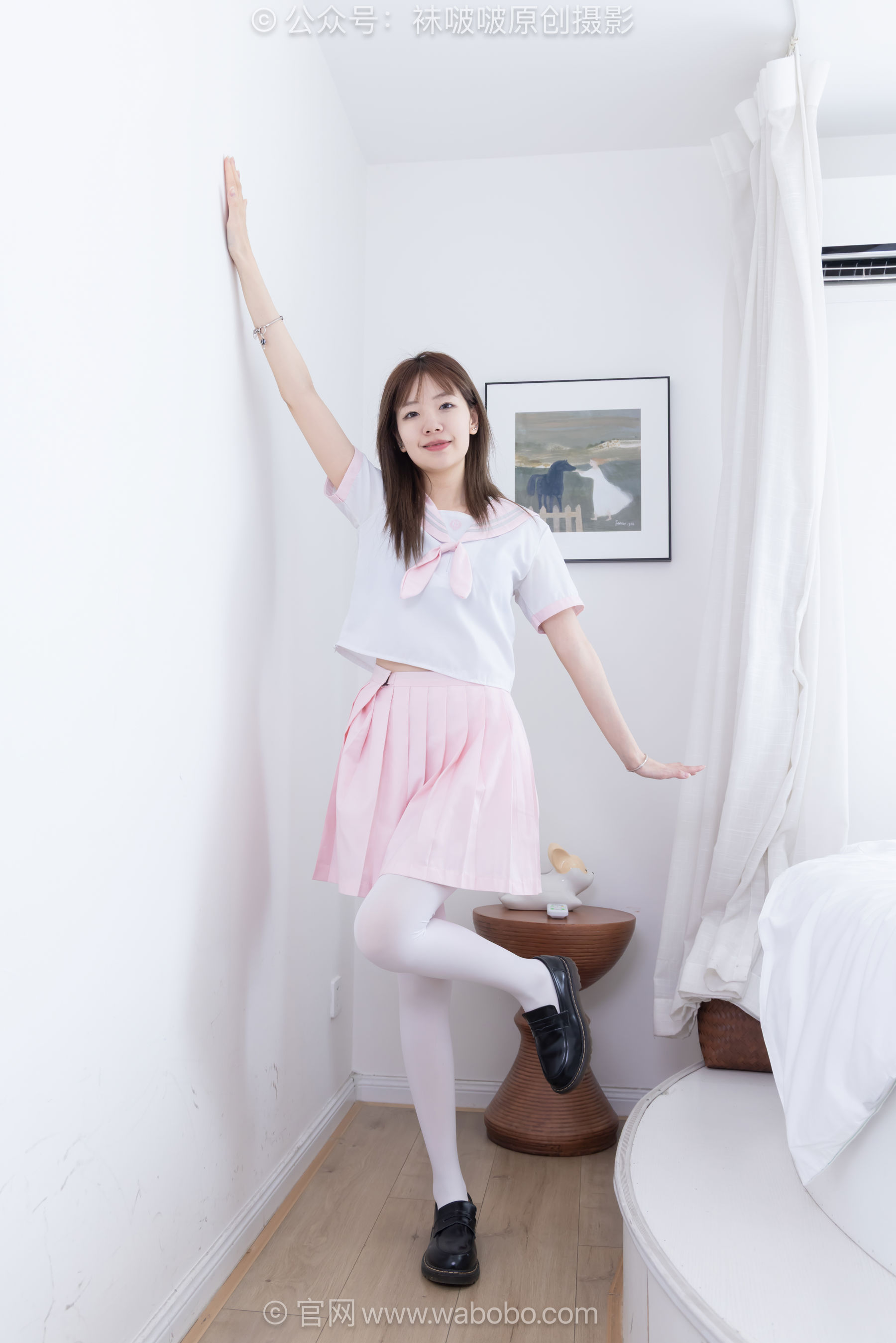 BoBoSocks袜啵啵 No.671 小甜豆 - 皮鞋、厚白丝、厚黑丝、jk制服/(150P)