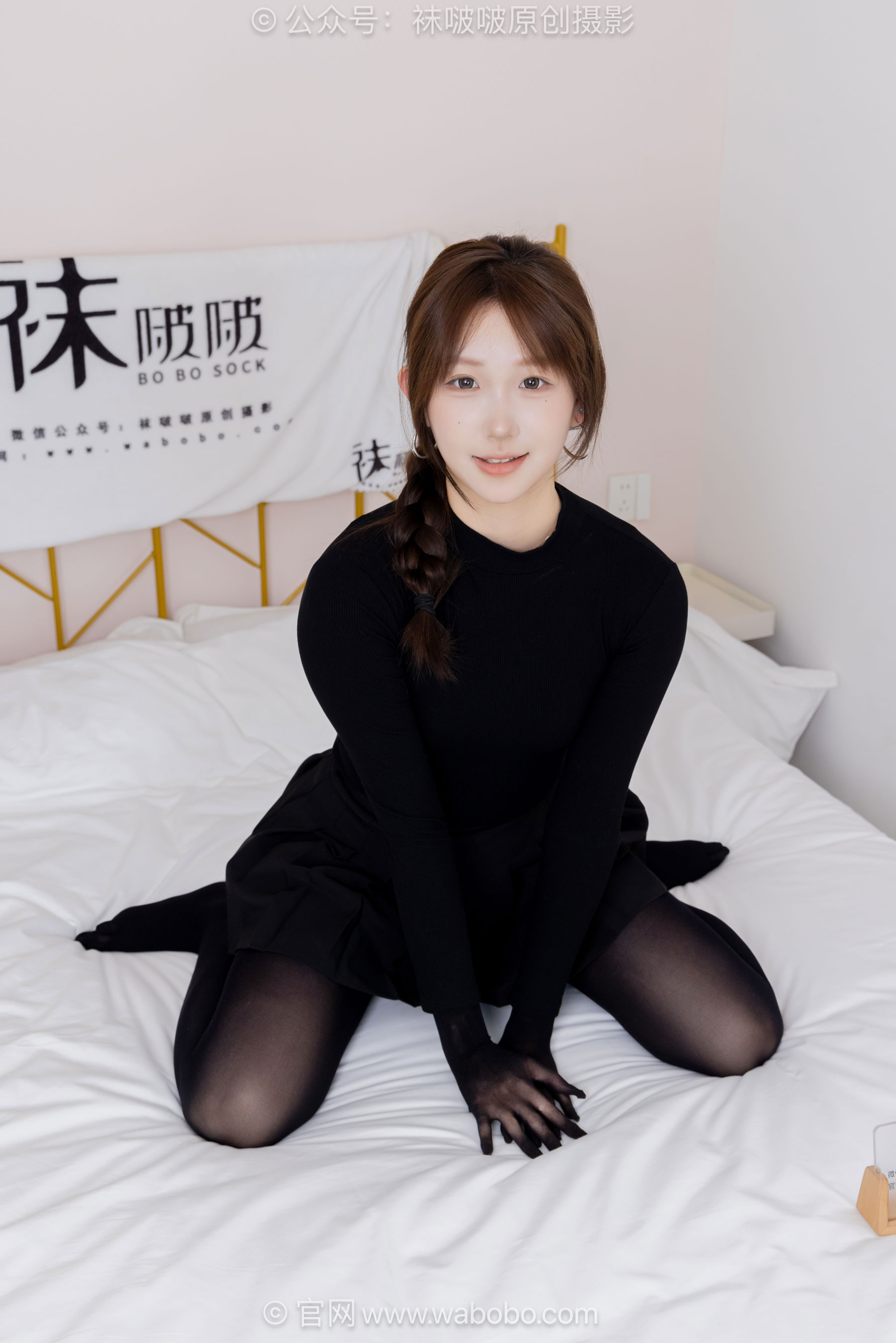 BoBoSocks袜啵啵 No.668 香菜 - 平底鞋、厚黑丝五指袜、黑丝手套/(179P)