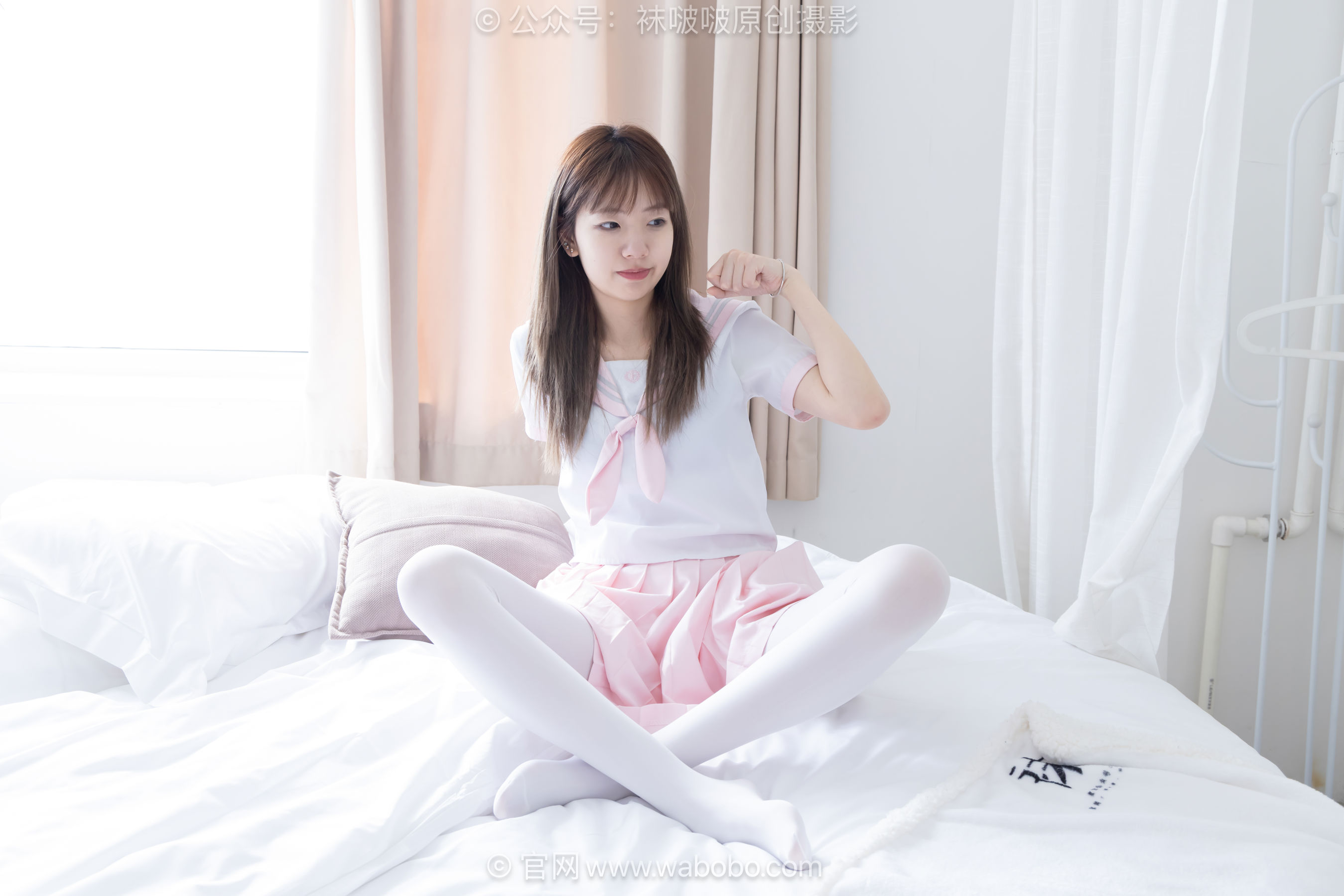 BoBoSocks袜啵啵 No.671 小甜豆 - 皮鞋、厚白丝、厚黑丝、jk制服/(150P)