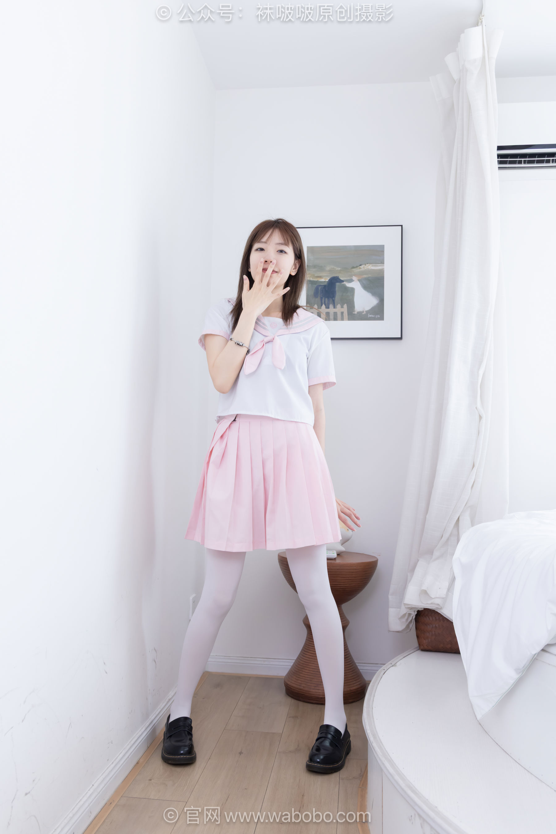 BoBoSocks袜啵啵 No.671 小甜豆 - 皮鞋、厚白丝、厚黑丝、jk制服/(150P)