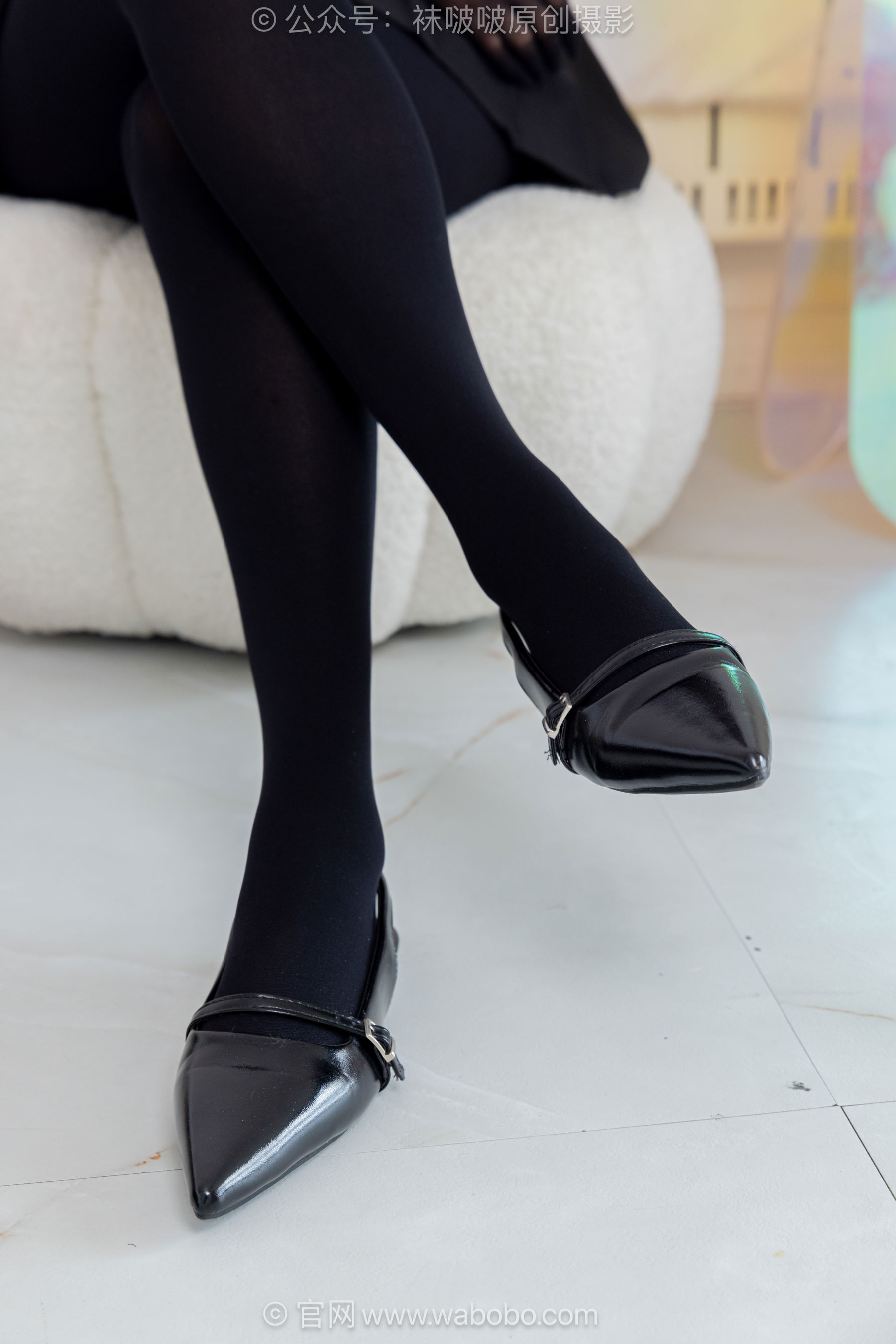 BoBoSocks袜啵啵 No.668 香菜 - 平底鞋、厚黑丝五指袜、黑丝手套/(179P)
