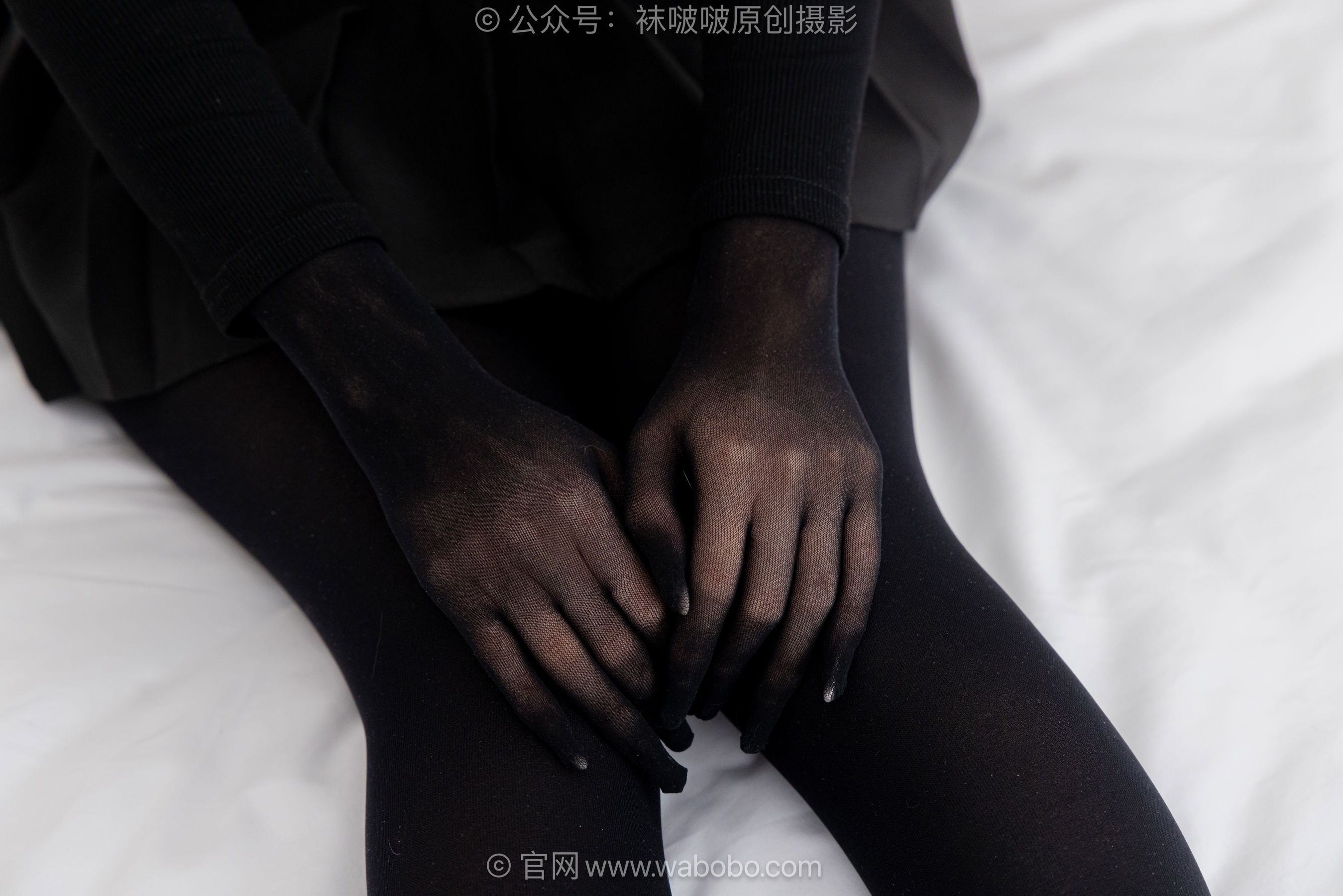 BoBoSocks袜啵啵 No.668 香菜 - 平底鞋、厚黑丝五指袜、黑丝手套/(179P)