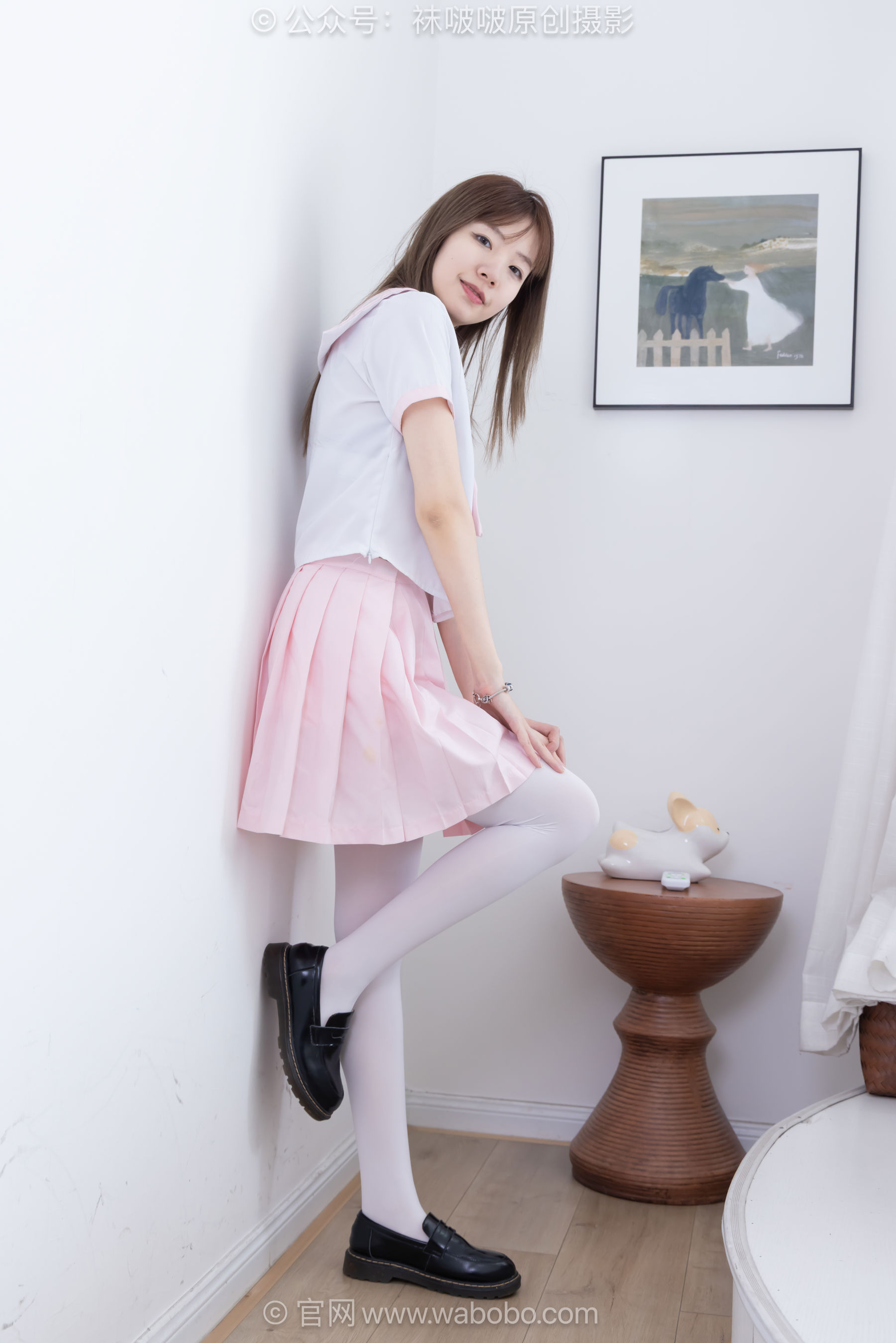 BoBoSocks袜啵啵 No.671 小甜豆 - 皮鞋、厚白丝、厚黑丝、jk制服/(150P)