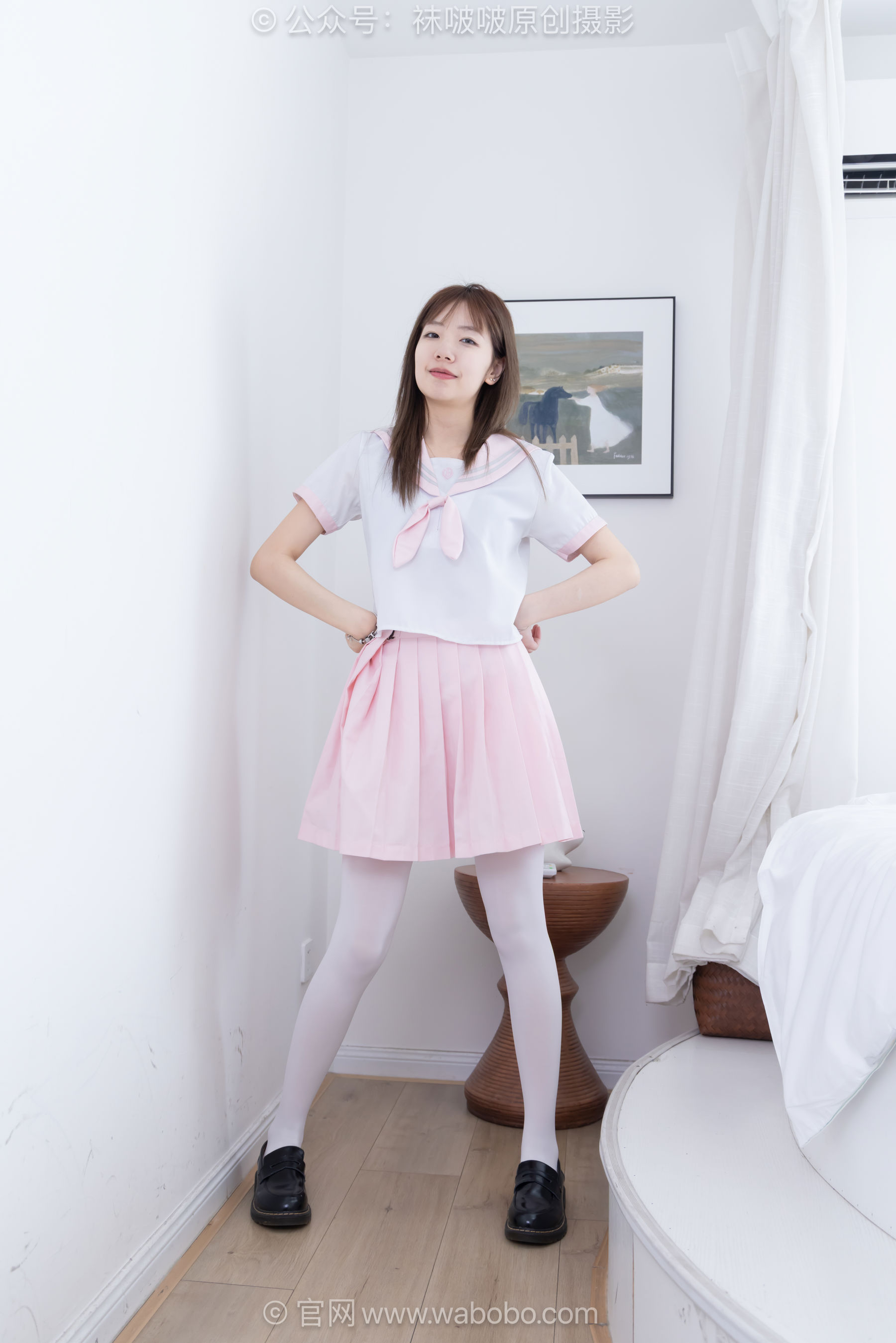 BoBoSocks袜啵啵 No.671 小甜豆 - 皮鞋、厚白丝、厚黑丝、jk制服/(150P)