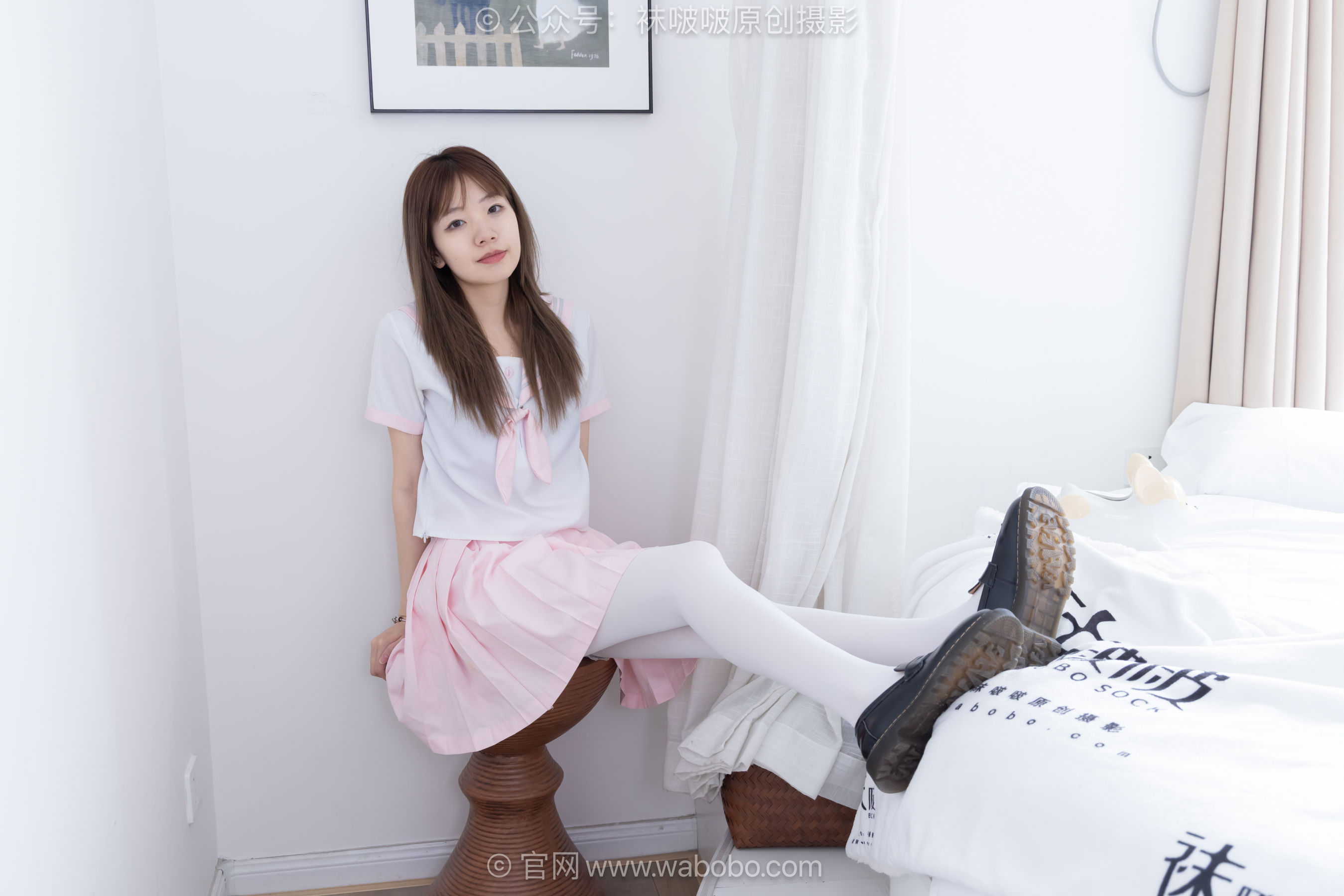 BoBoSocks袜啵啵 No.671 小甜豆 - 皮鞋、厚白丝、厚黑丝、jk制服/(150P)
