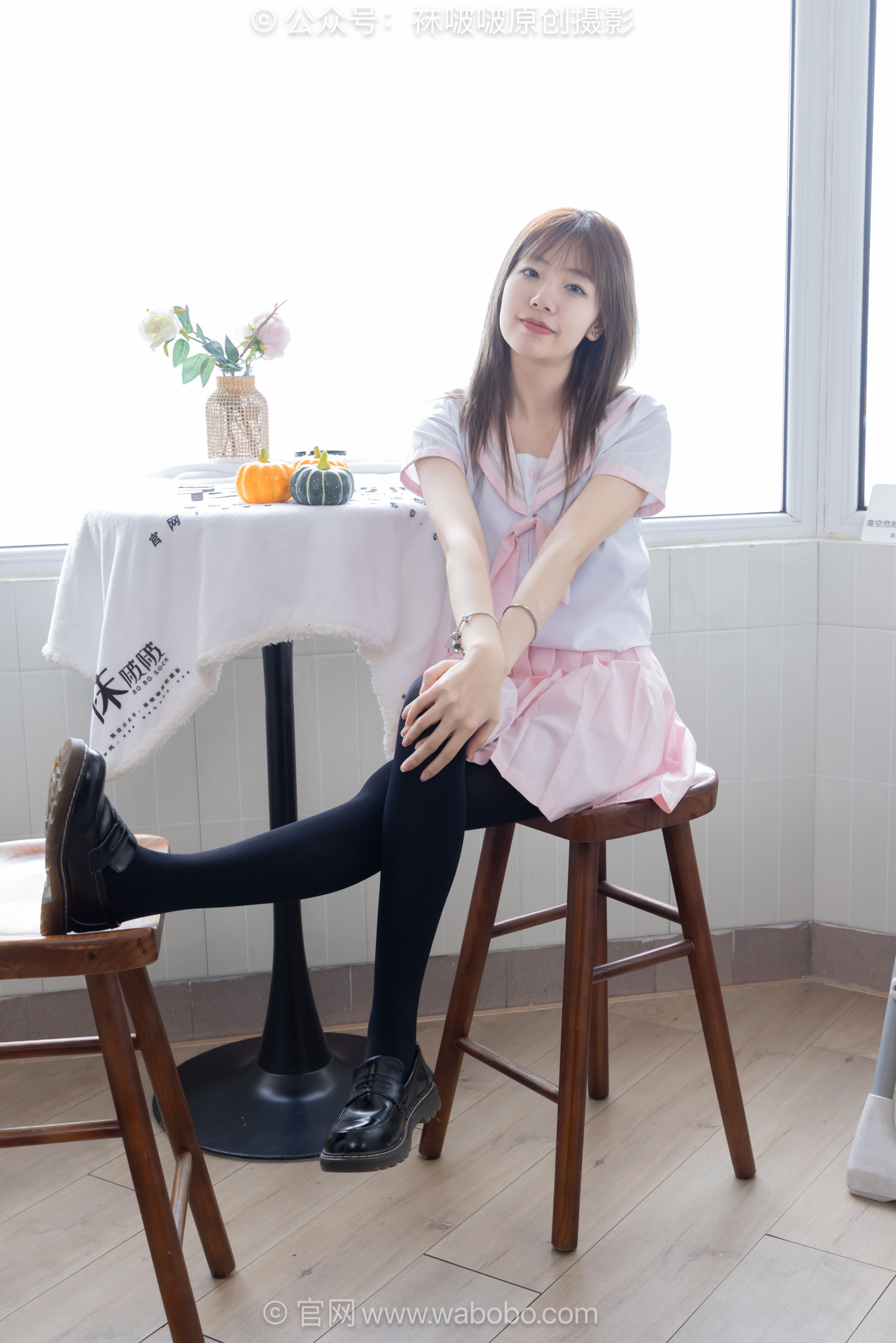 BoBoSocks袜啵啵 No.671 小甜豆 - 皮鞋、厚白丝、厚黑丝、jk制服/(150P)