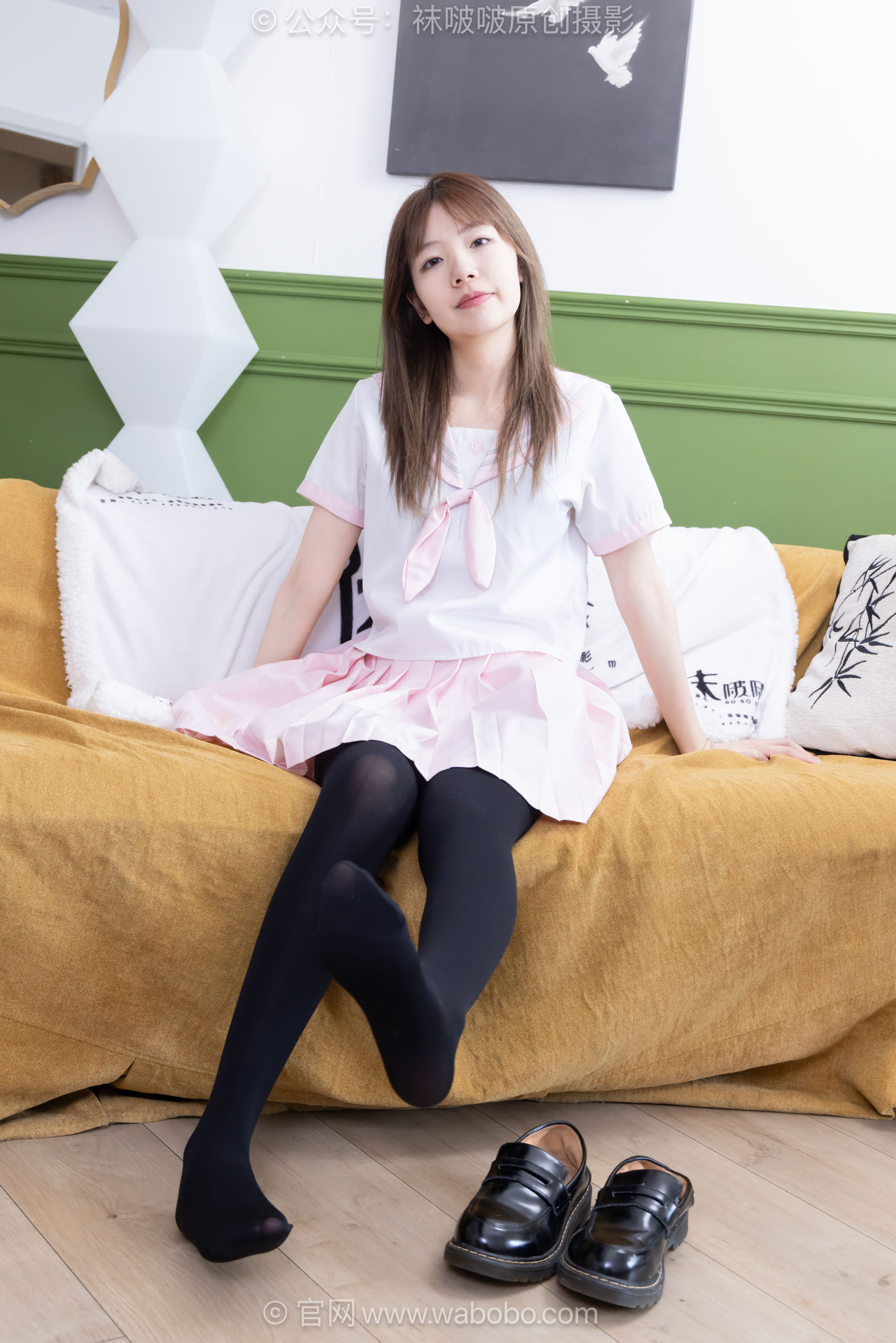 BoBoSocks袜啵啵 No.671 小甜豆 - 皮鞋、厚白丝、厚黑丝、jk制服/(150P)
