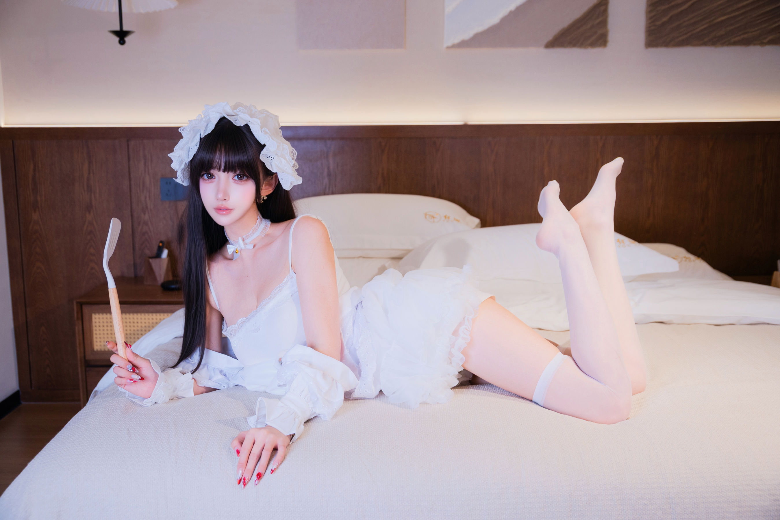 斗鱼米线线sama写真 - 厨娘女仆/(21P)