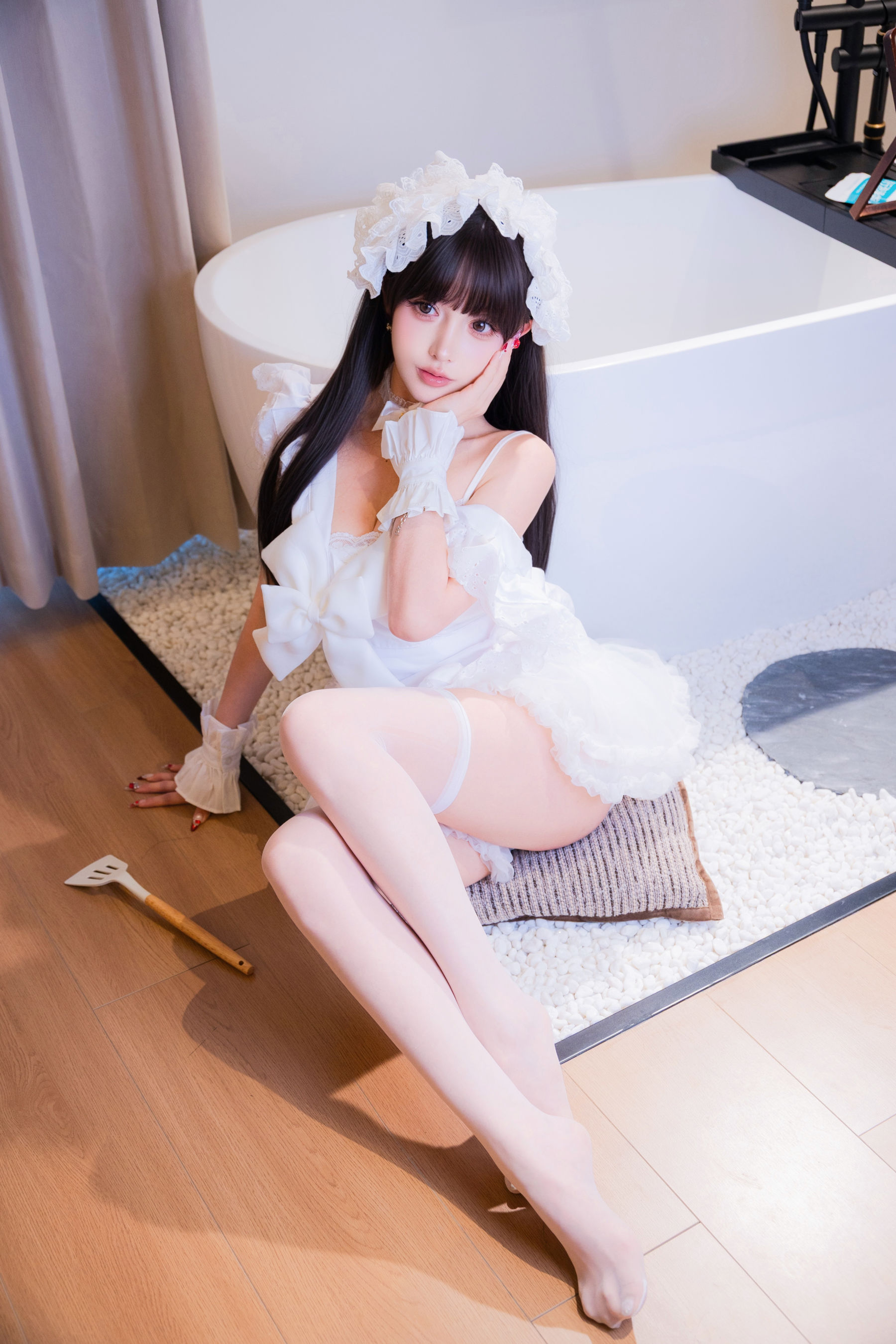 斗鱼米线线sama写真 - 厨娘女仆/(21P)