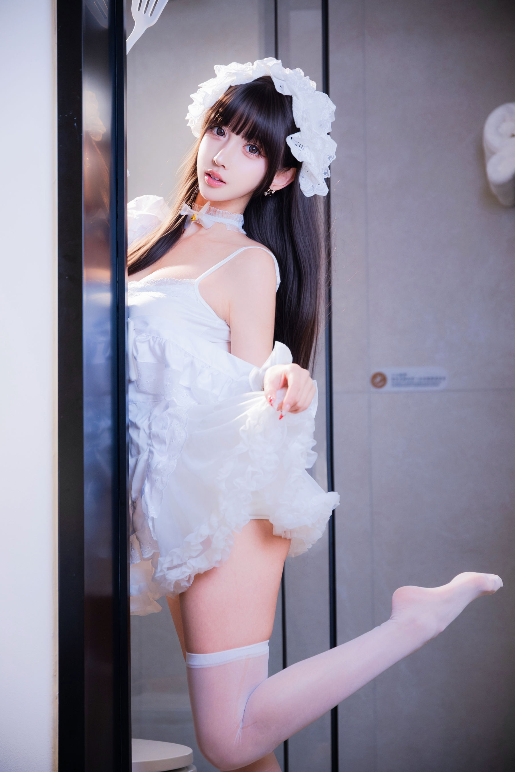 斗鱼米线线sama写真 - 厨娘女仆/(21P)