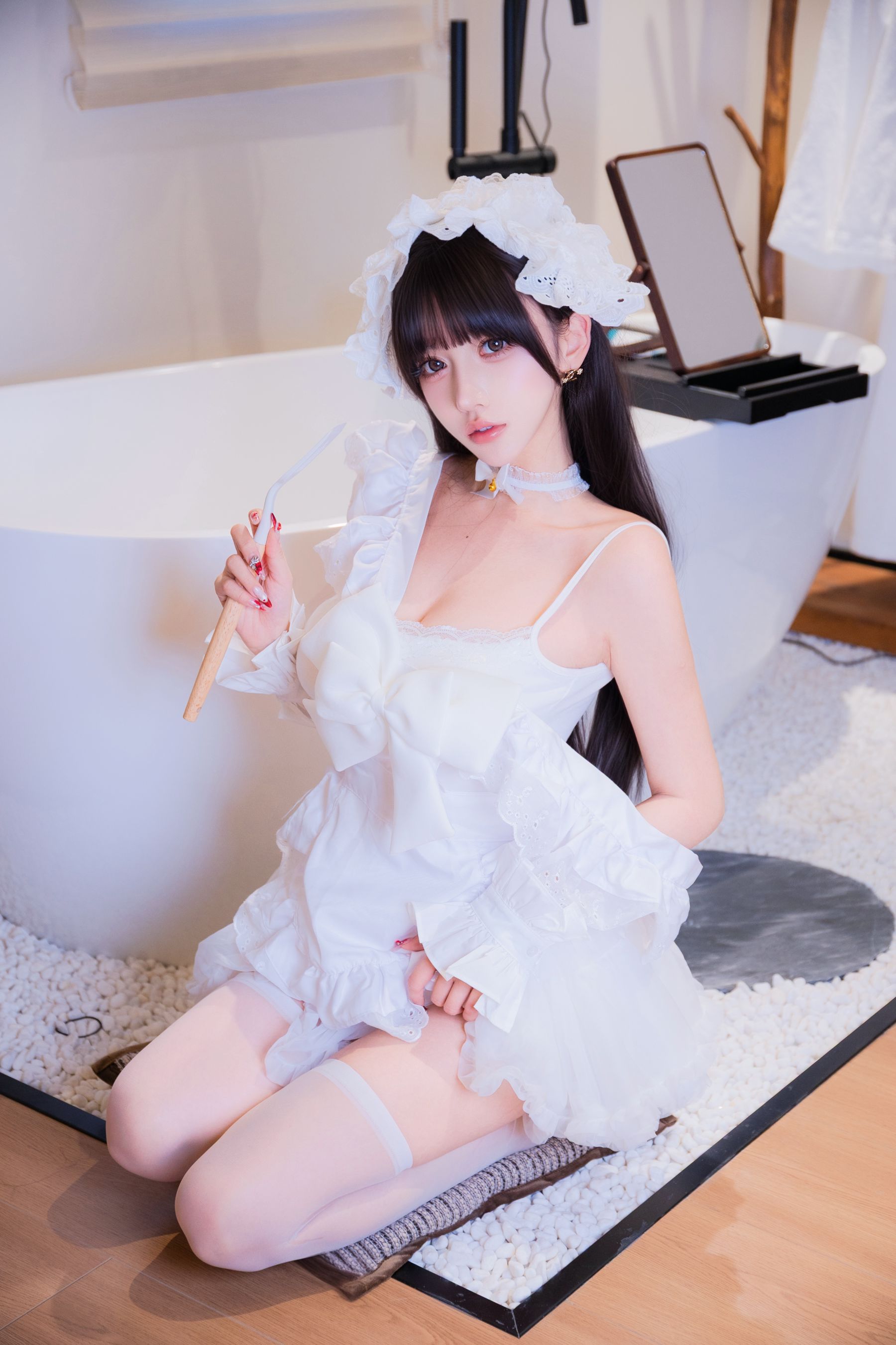 斗鱼米线线sama写真 - 厨娘女仆/(21P)