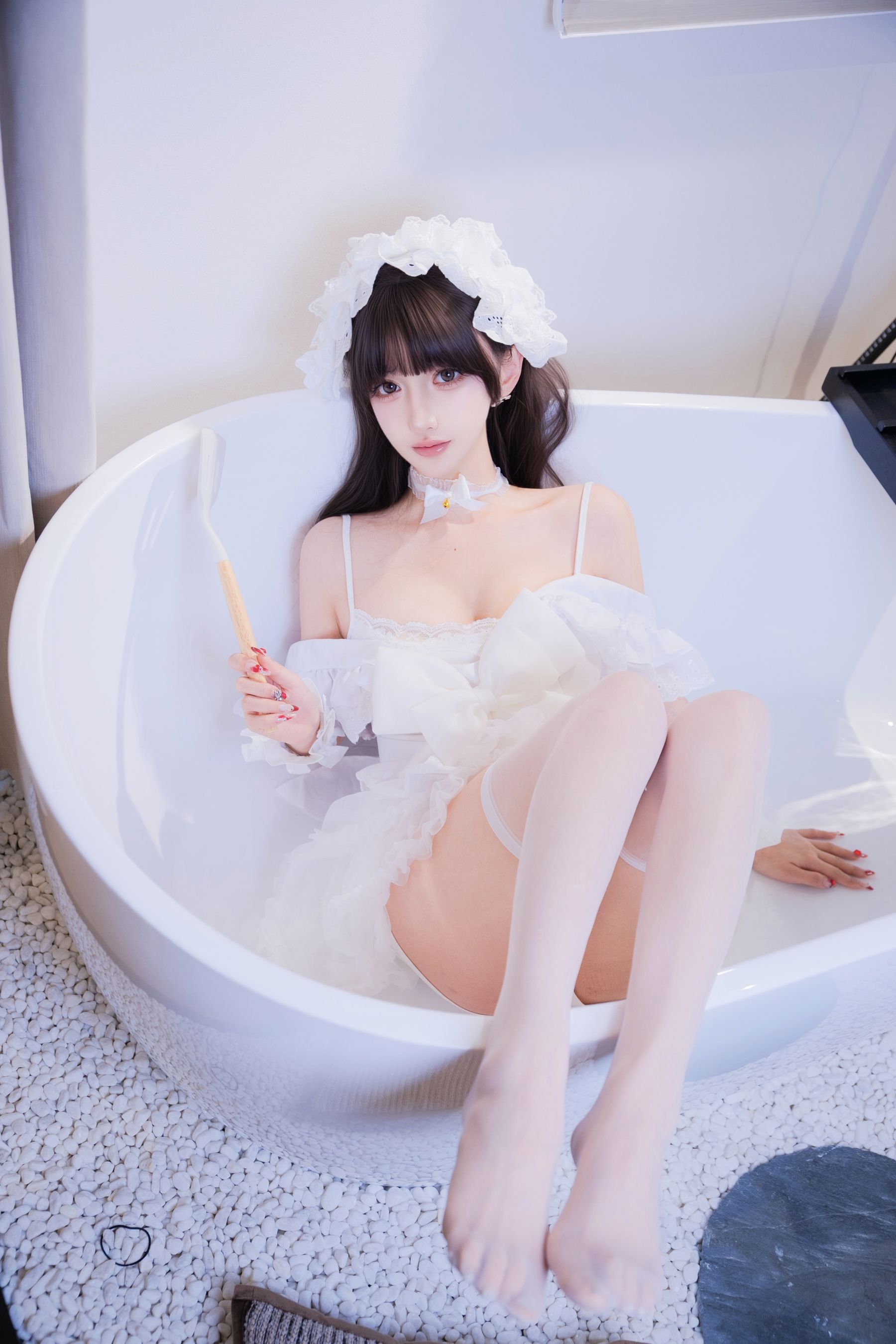 斗鱼米线线sama写真 - 厨娘女仆/(21P)