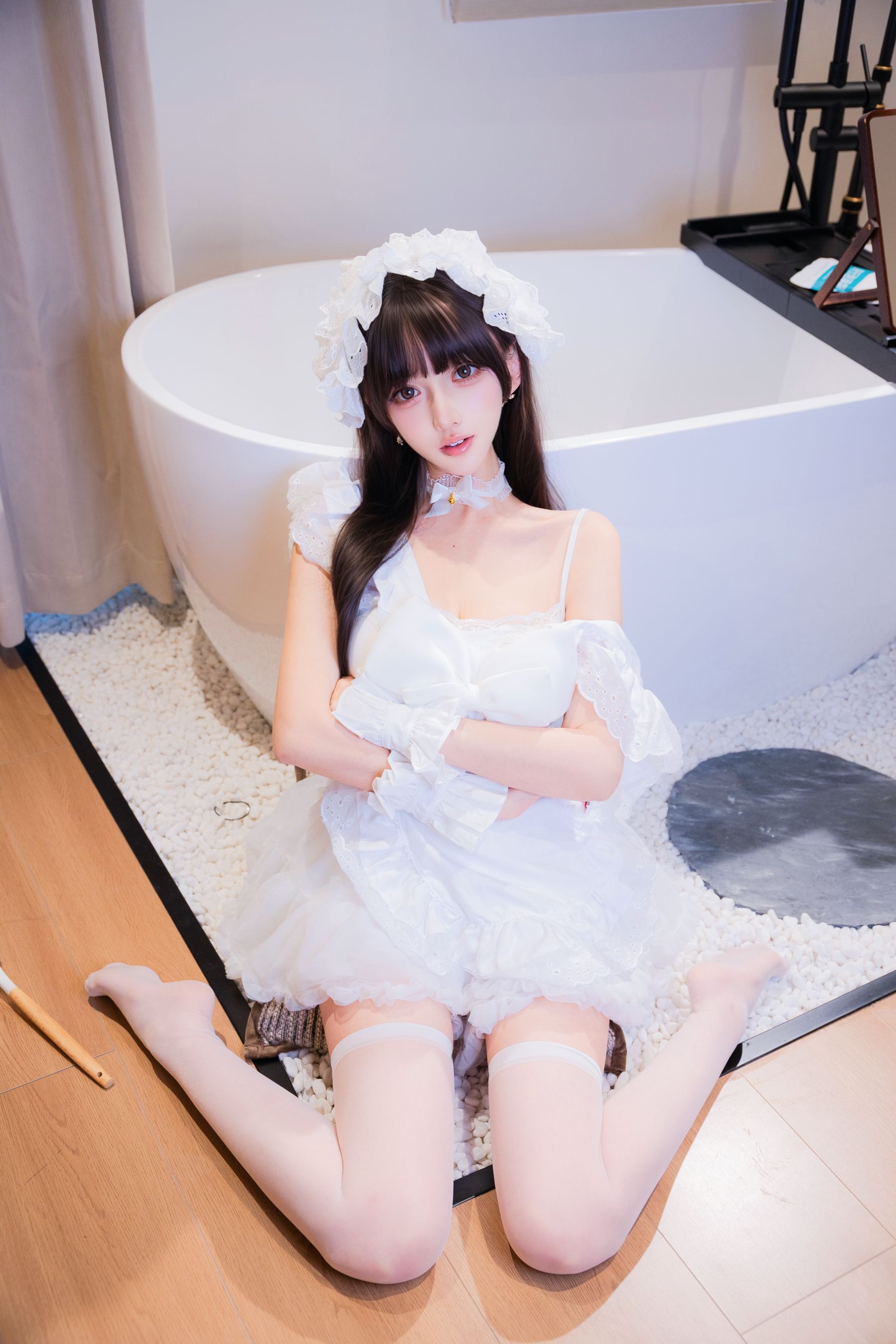 斗鱼米线线sama写真 - 厨娘女仆/(21P)