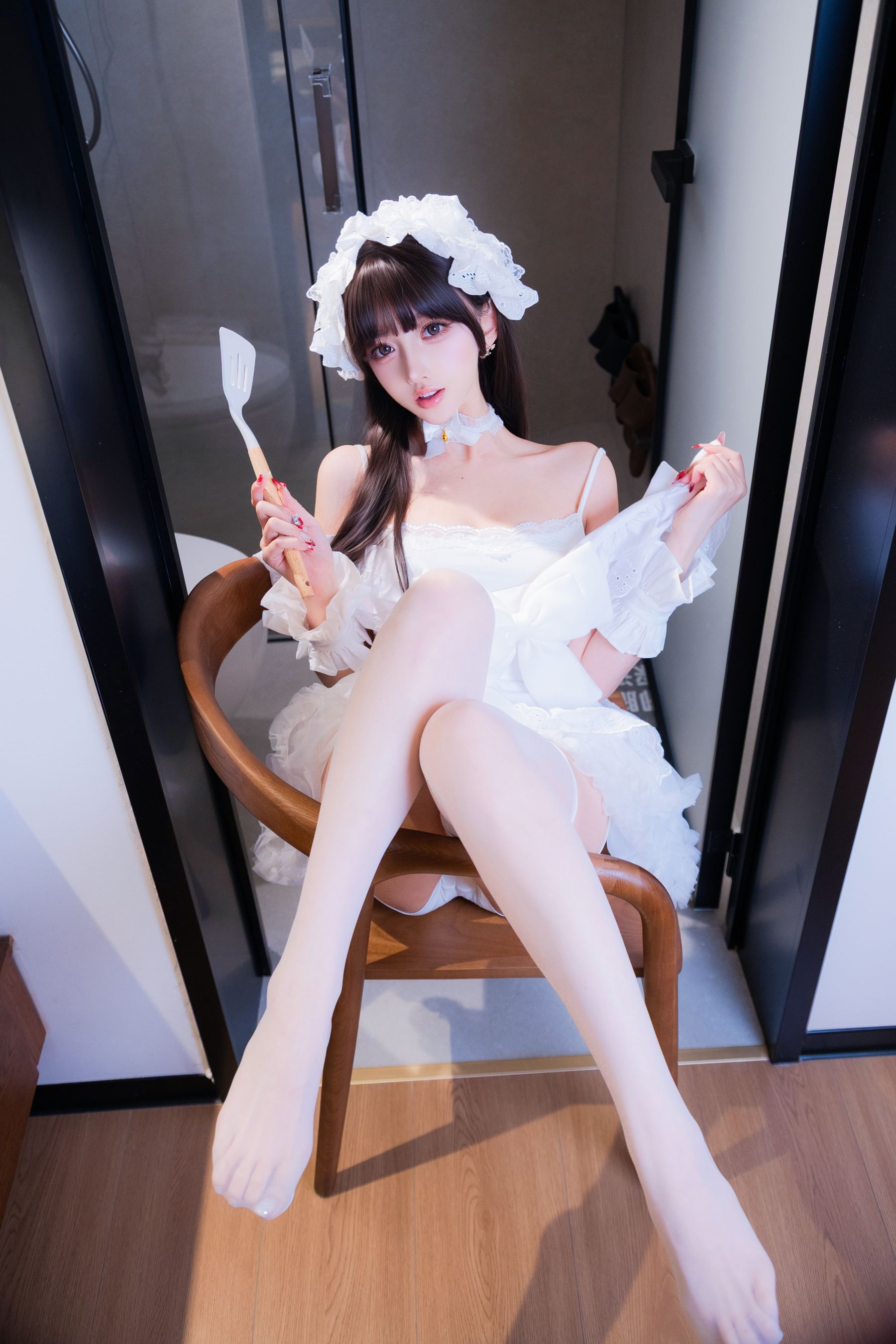 斗鱼米线线sama写真 - 厨娘女仆/(21P)
