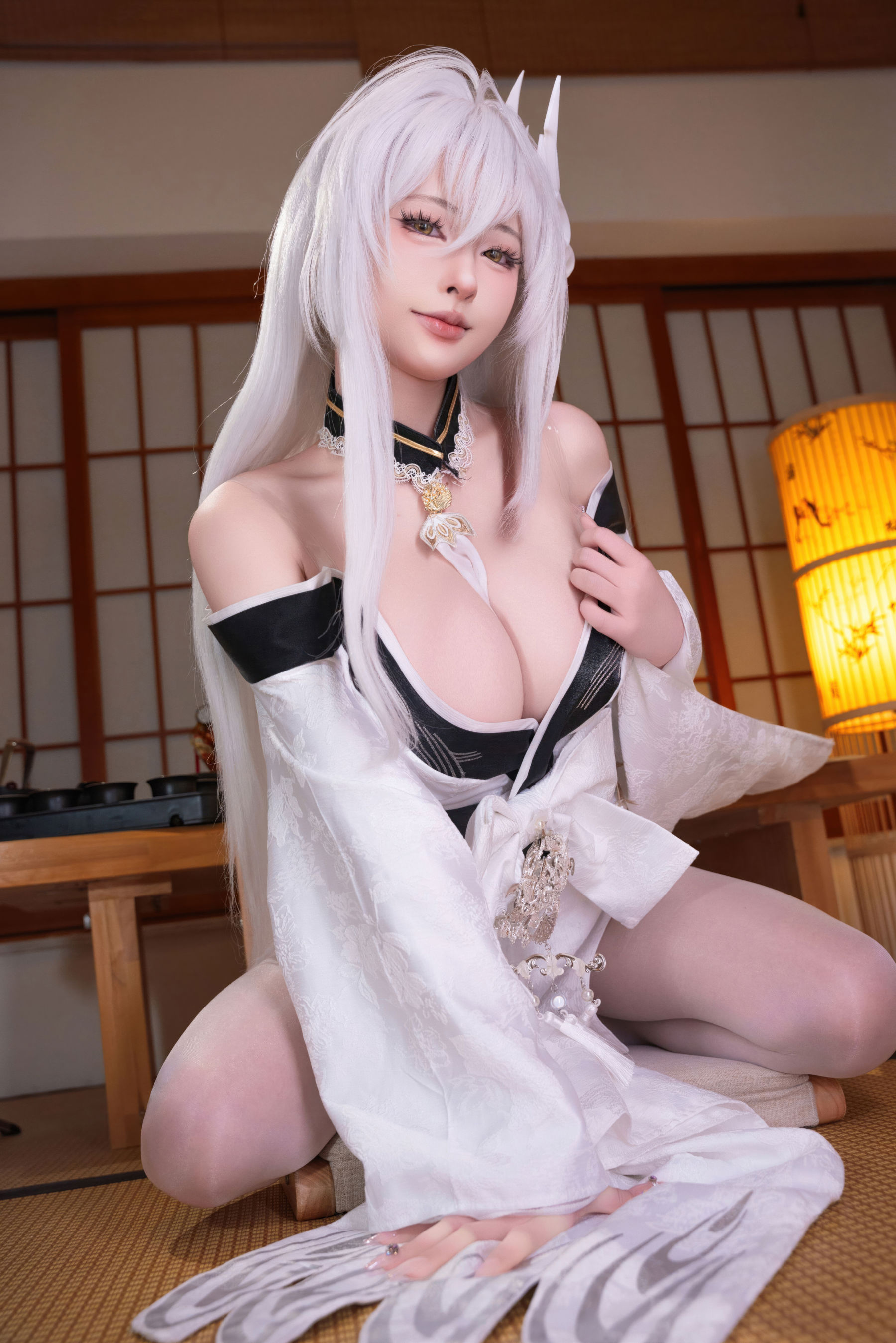 尤物清水由乃 - 碧蓝航线 白凤和服/(76P)
