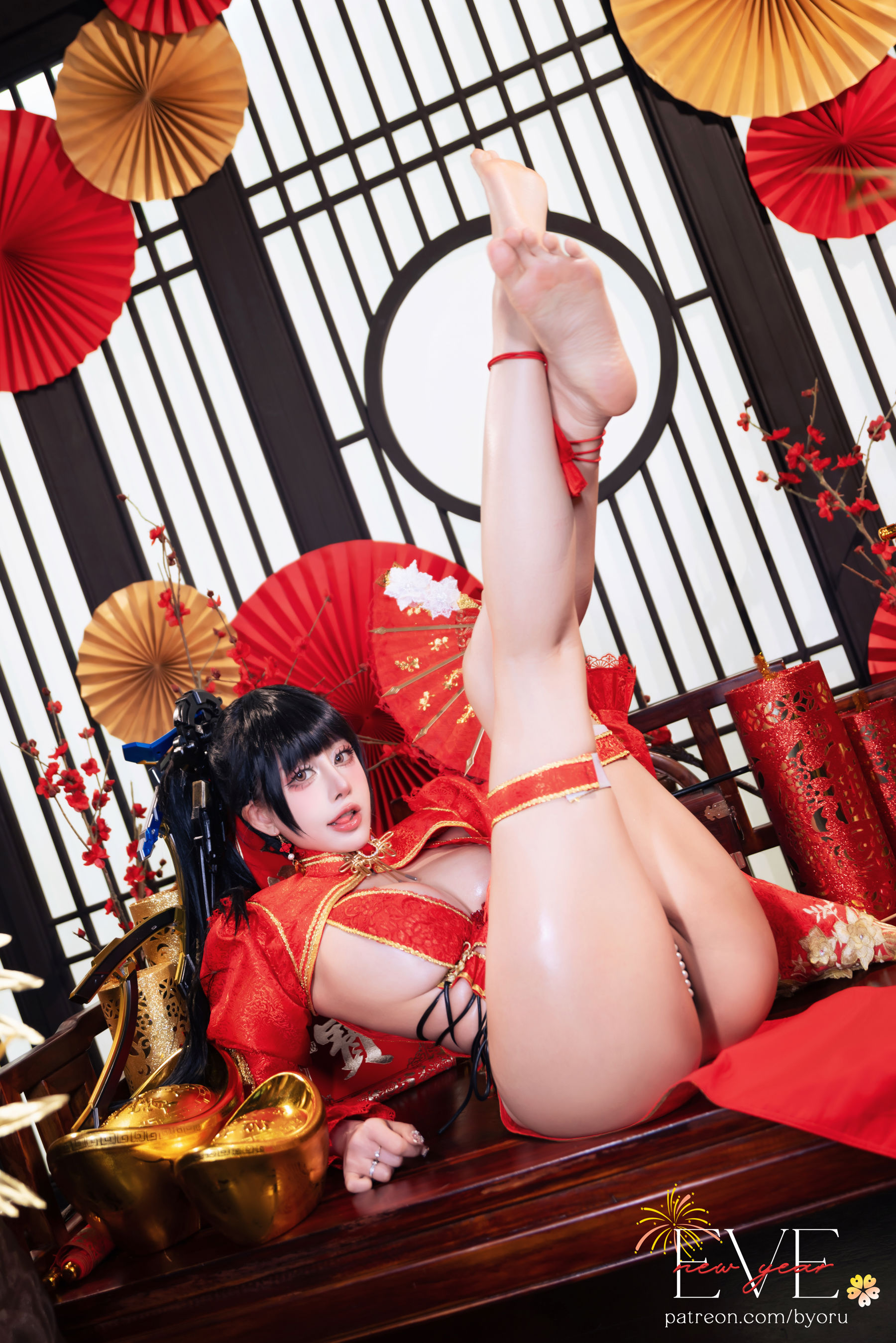 日本性感萝莉Byoru - Eve New Year Qipao/(44P)