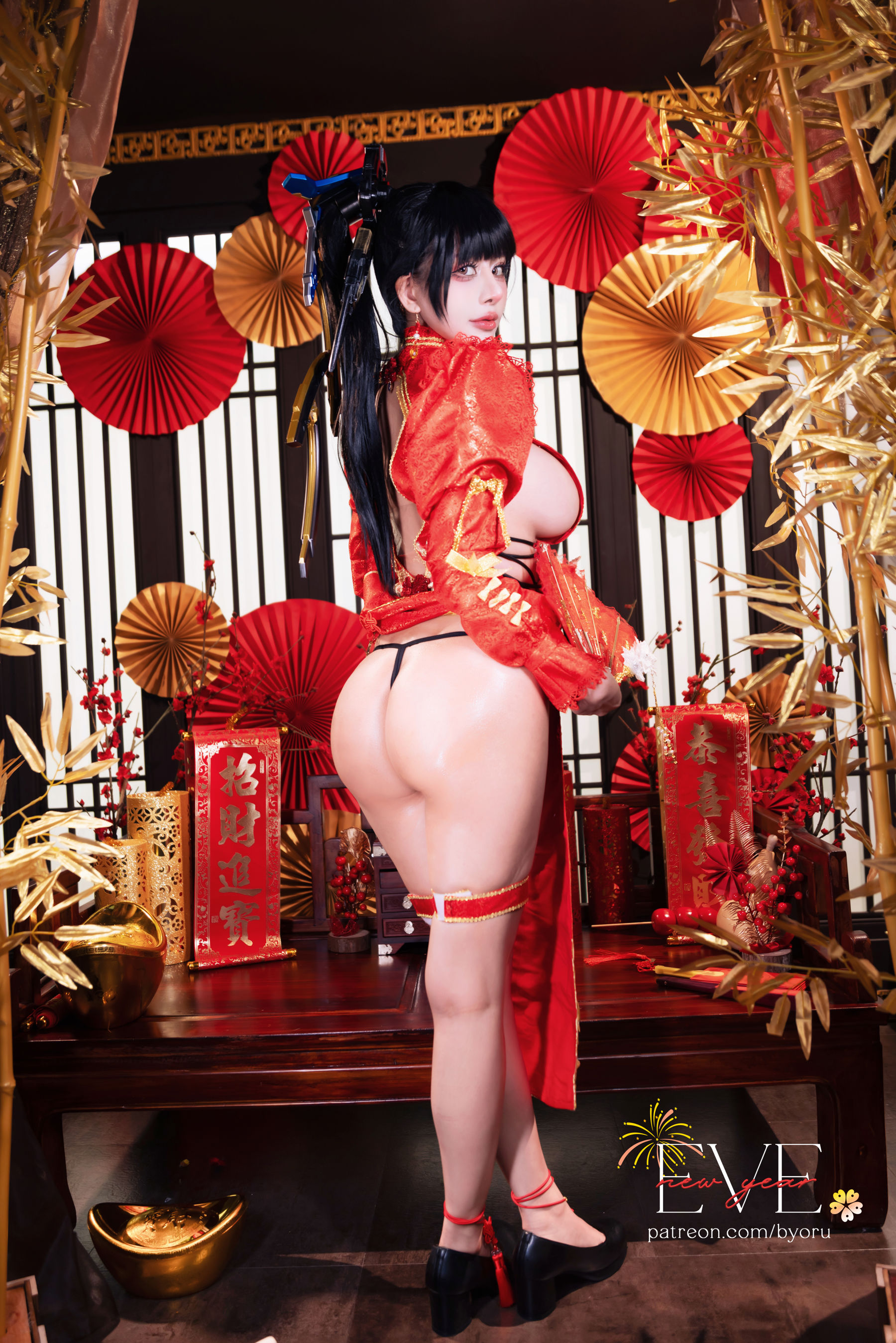 日本性感萝莉Byoru - Eve New Year Qipao/(44P)