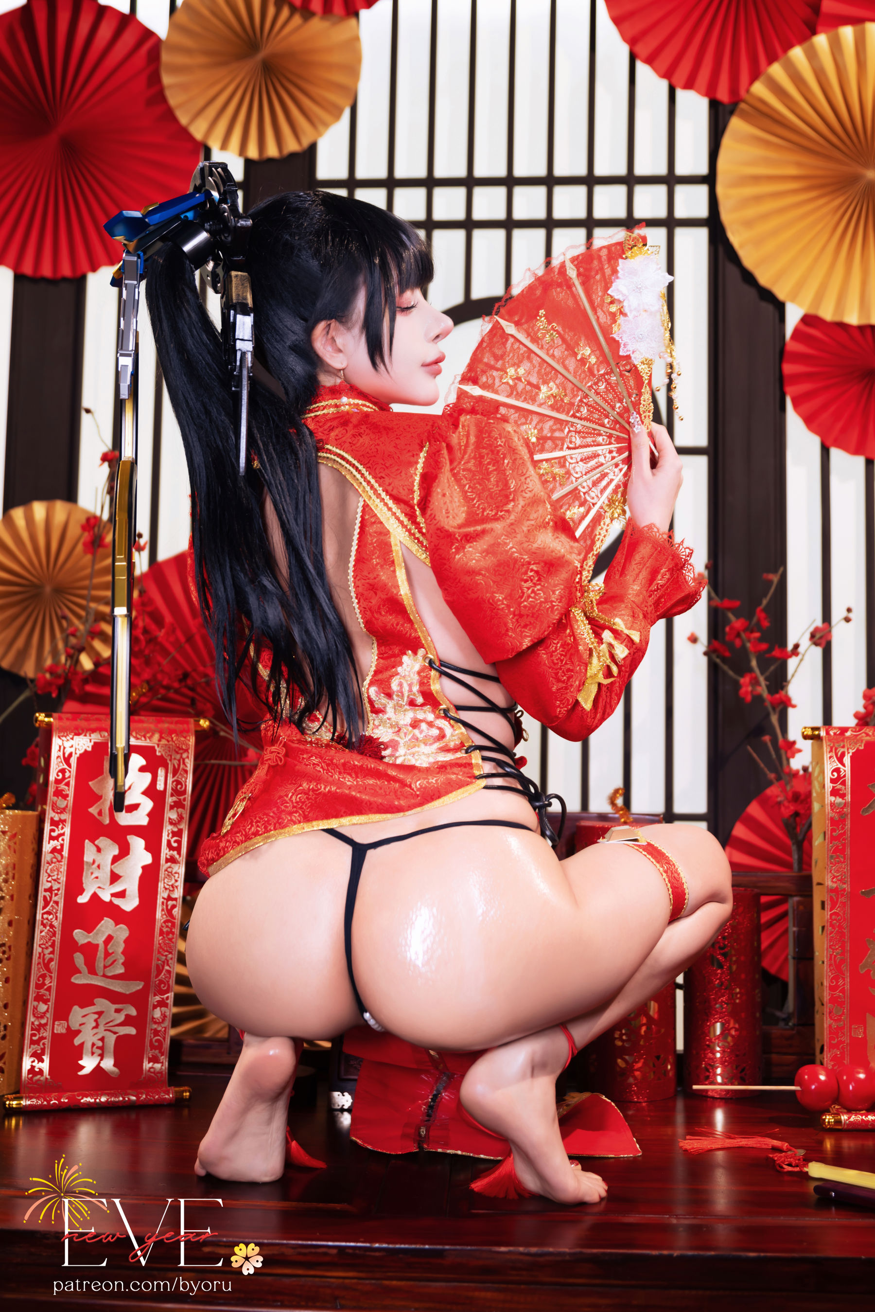 日本性感萝莉Byoru - Eve New Year Qipao/(44P)
