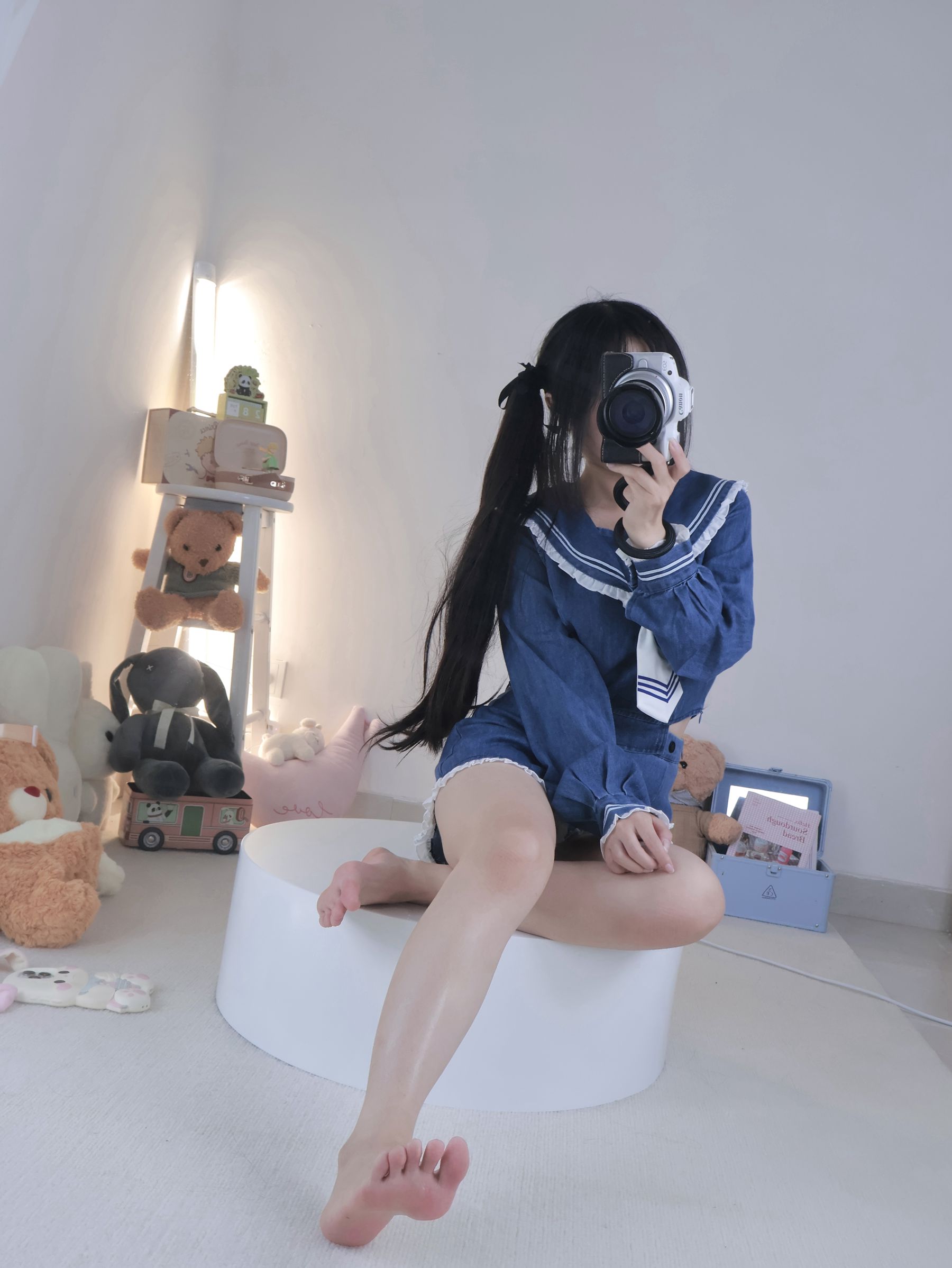 小羊蛋卷 - 白丝牛仔水手/(8P)