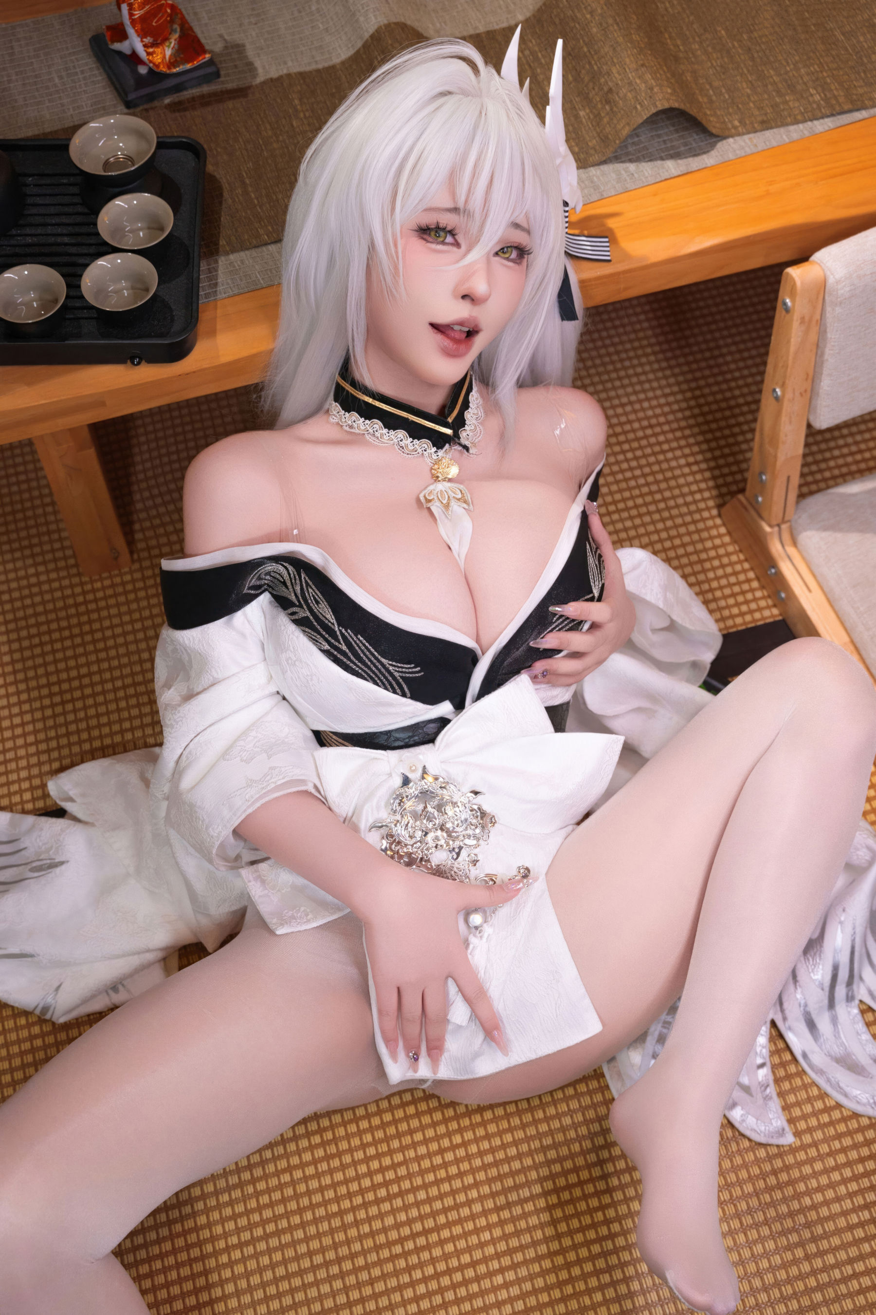 尤物清水由乃 - 碧蓝航线 白凤和服/(76P)