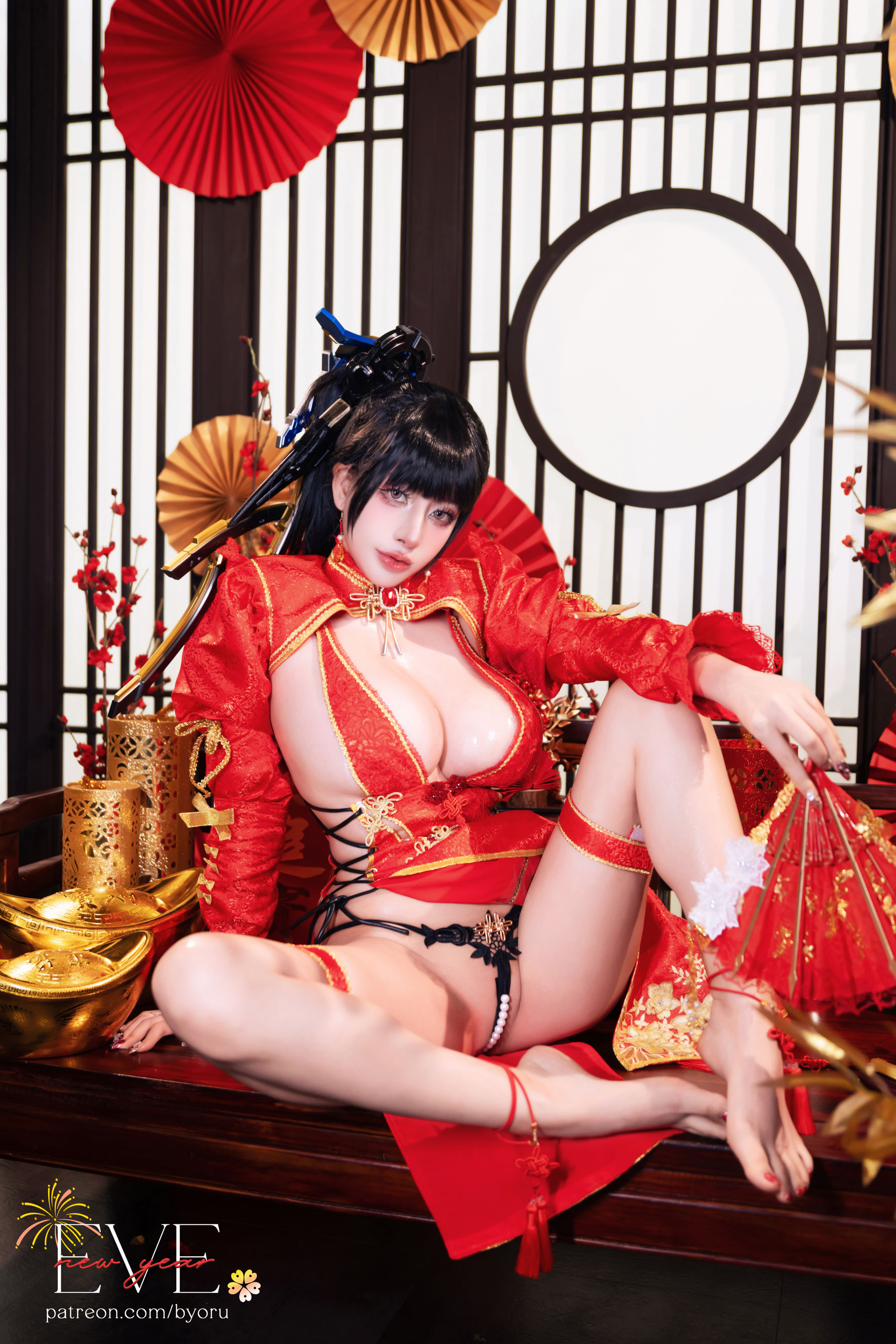日本性感萝莉Byoru - Eve New Year Qipao/(44P)