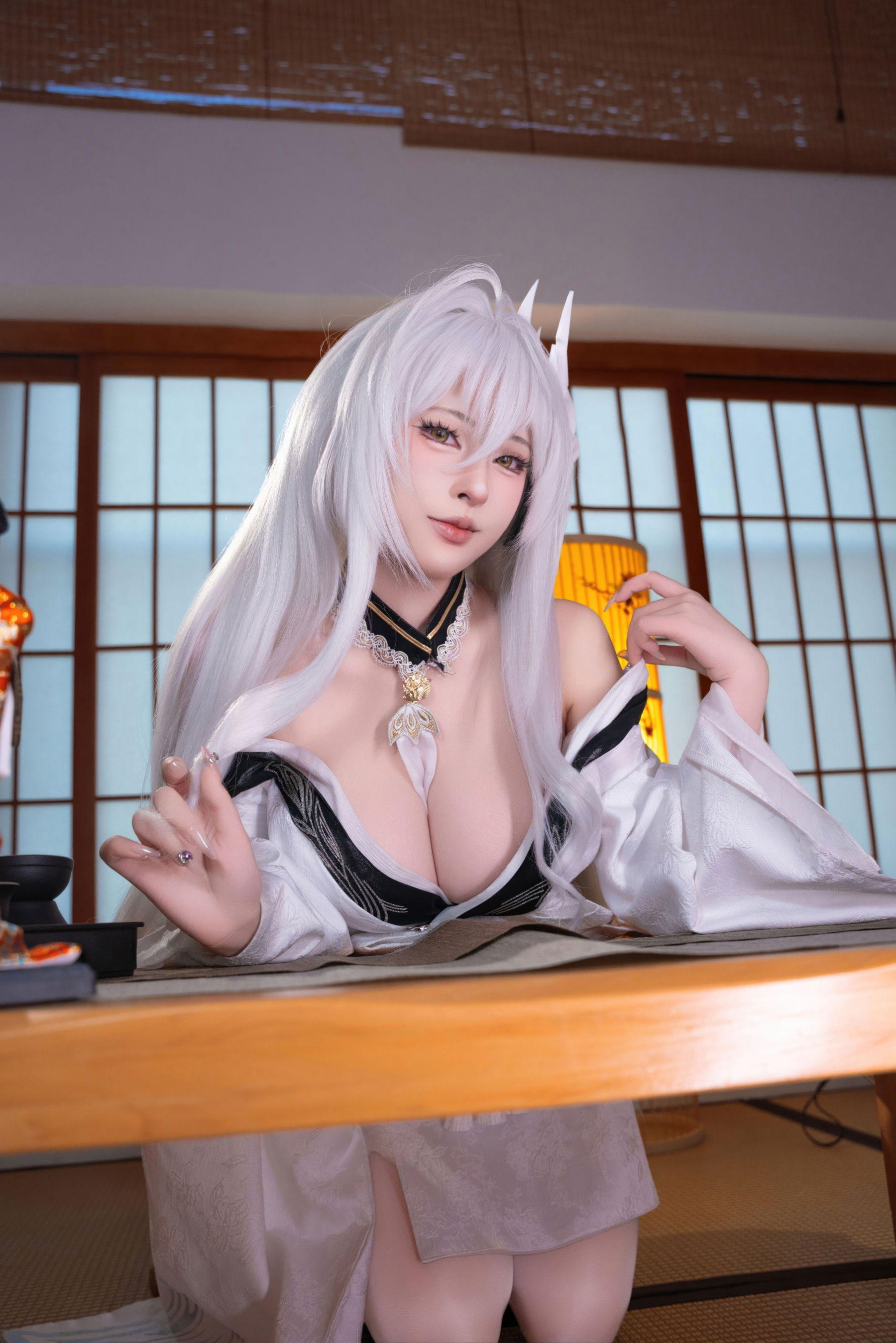尤物清水由乃 - 碧蓝航线 白凤和服/(76P)