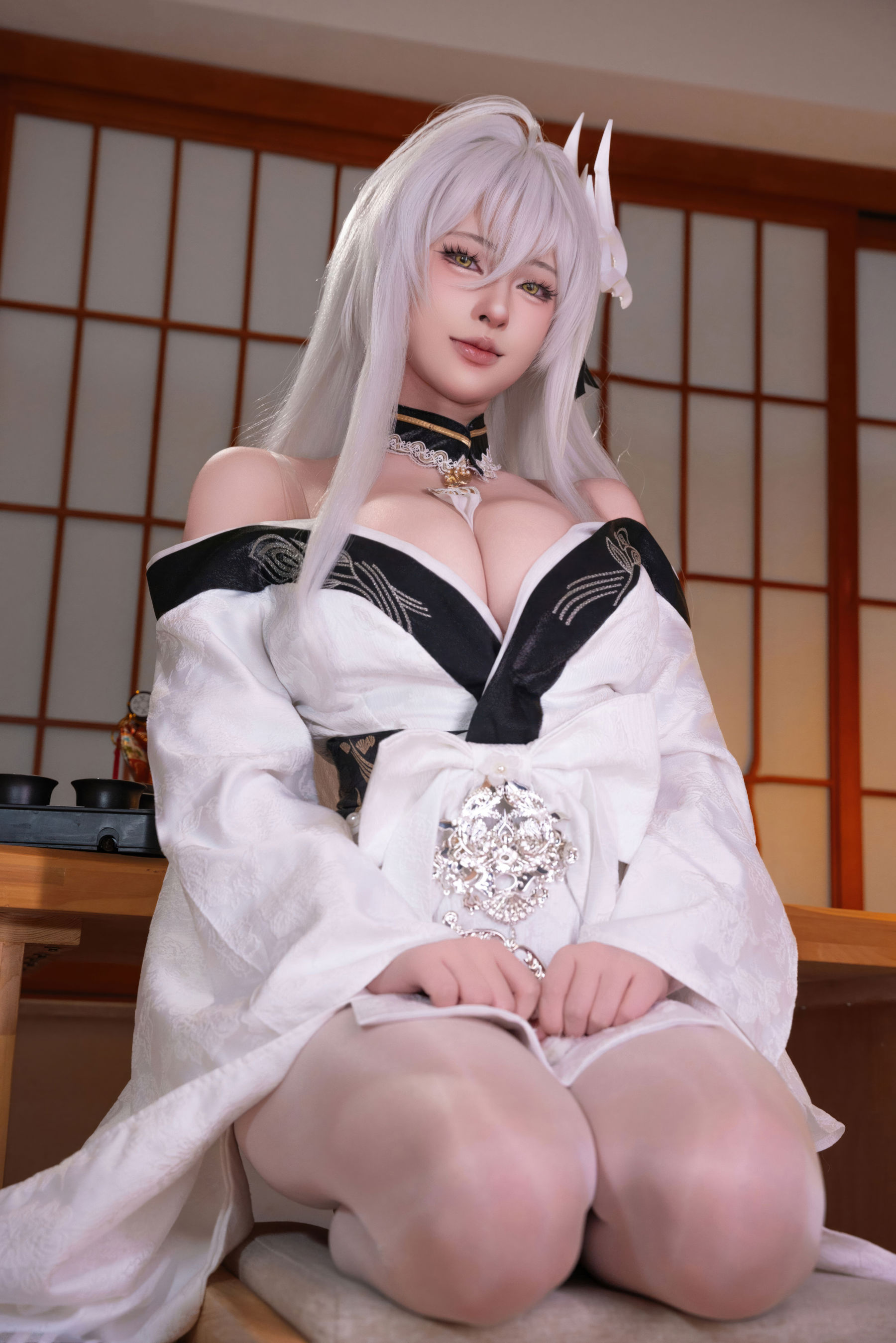 尤物清水由乃 - 碧蓝航线 白凤和服/(76P)