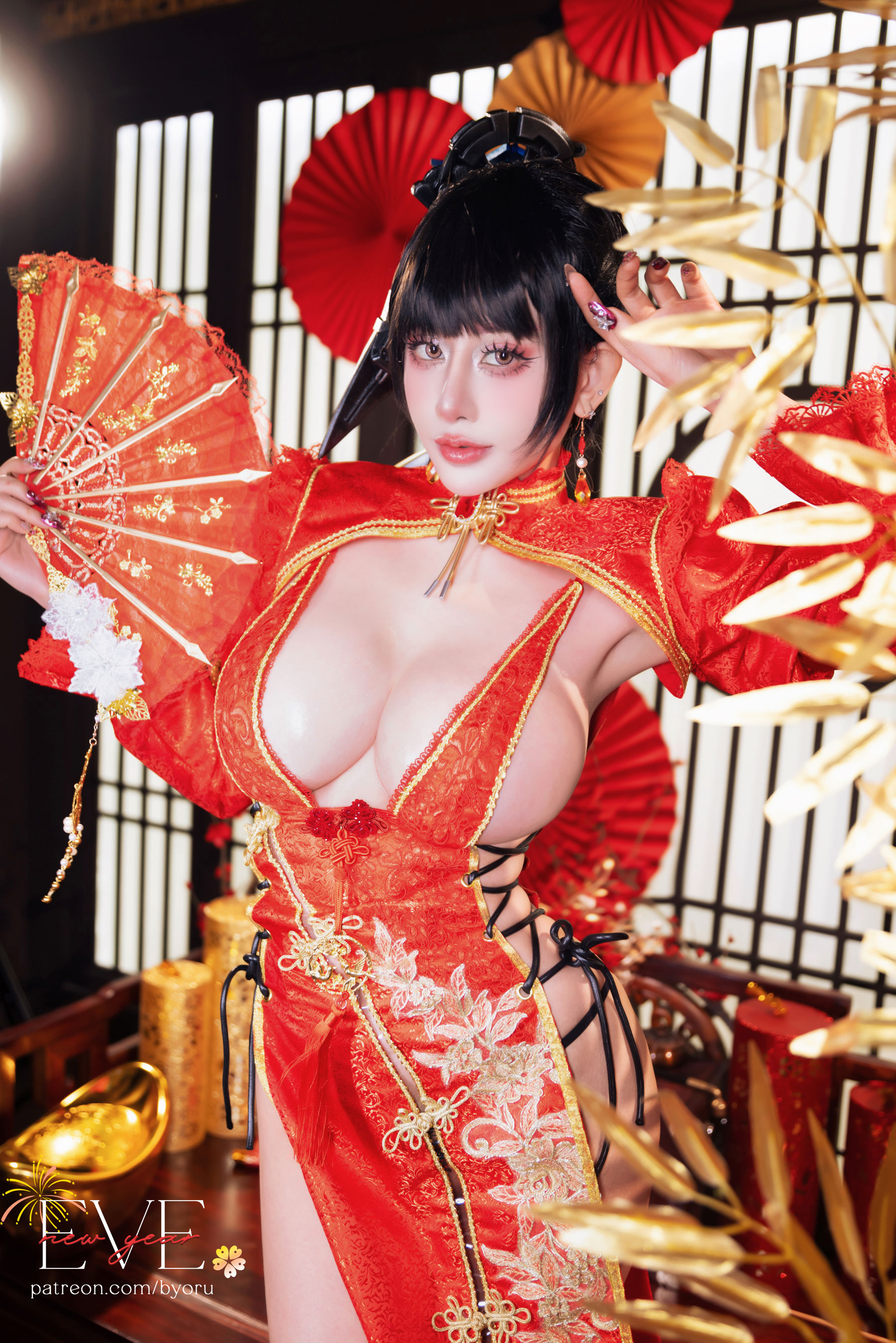 日本性感萝莉Byoru - Eve New Year Qipao/(44P)