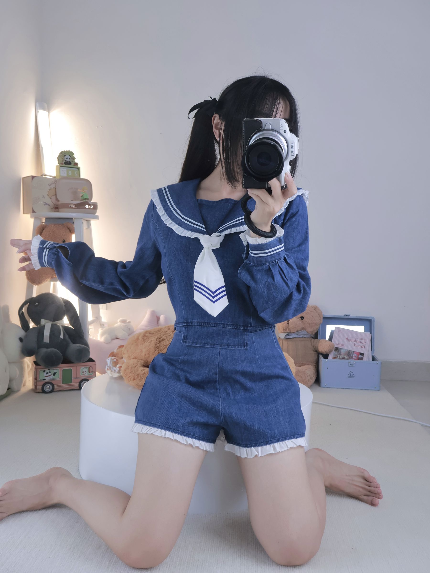 小羊蛋卷 - 白丝牛仔水手/(8P)