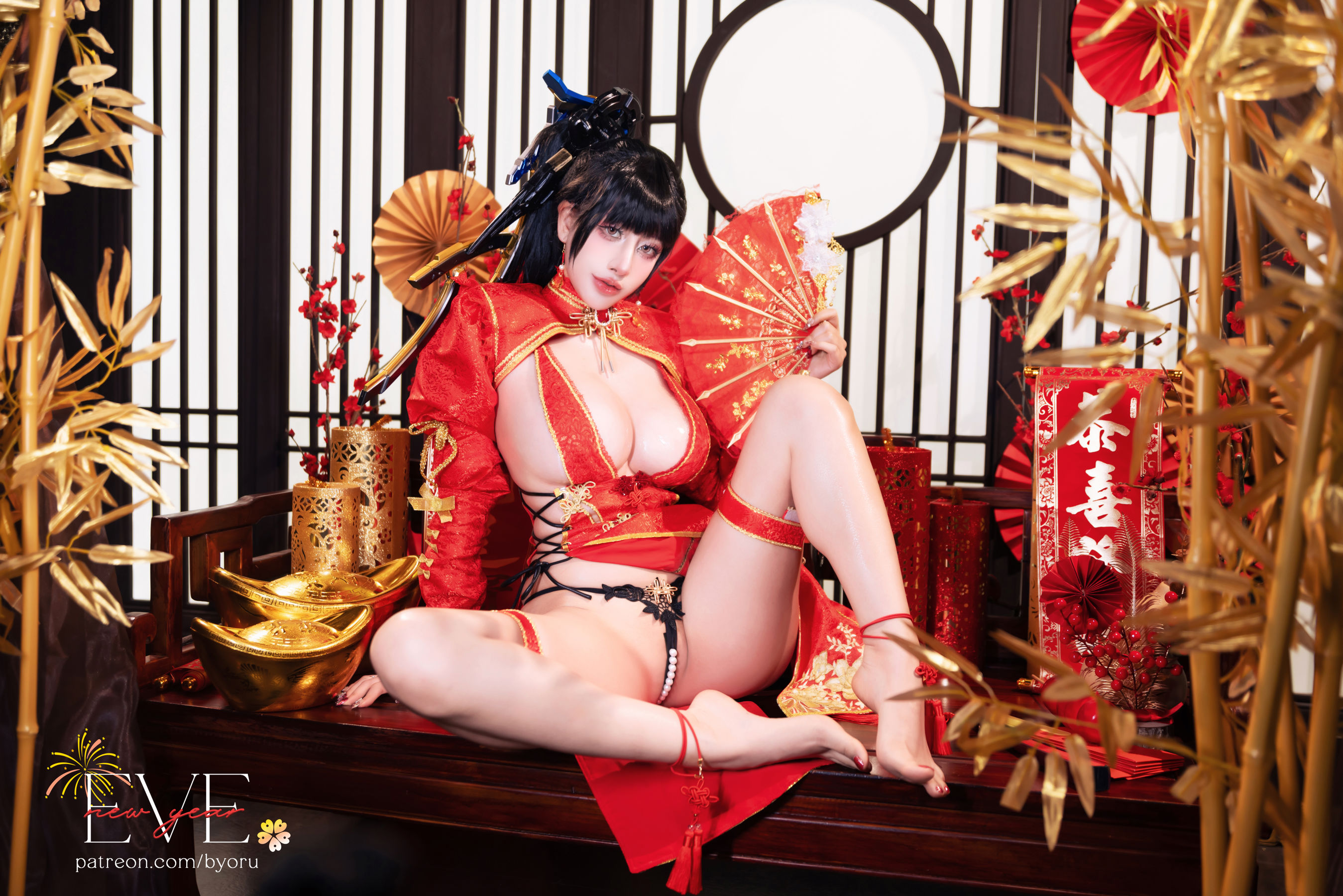 日本性感萝莉Byoru - Eve New Year Qipao/(44P)