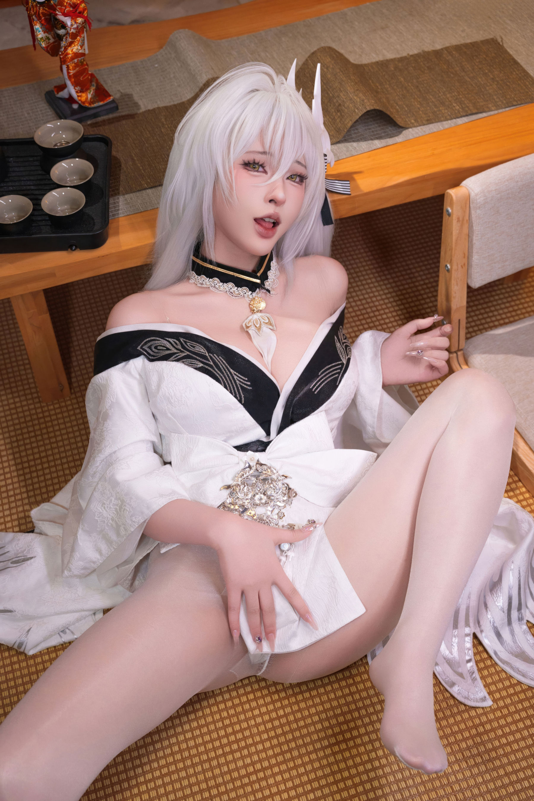 尤物清水由乃 - 碧蓝航线 白凤和服/(76P)