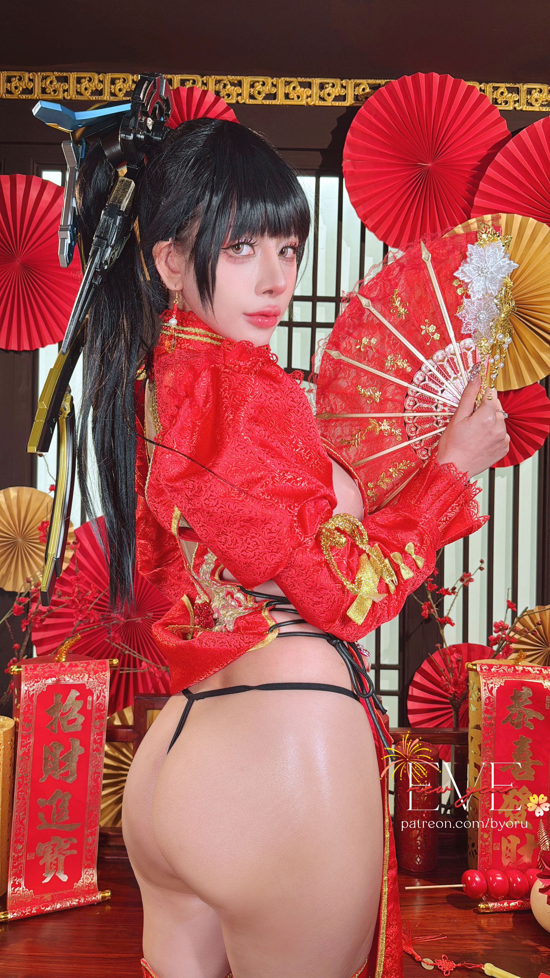 日本性感萝莉Byoru - Eve New Year Qipao/(44P)