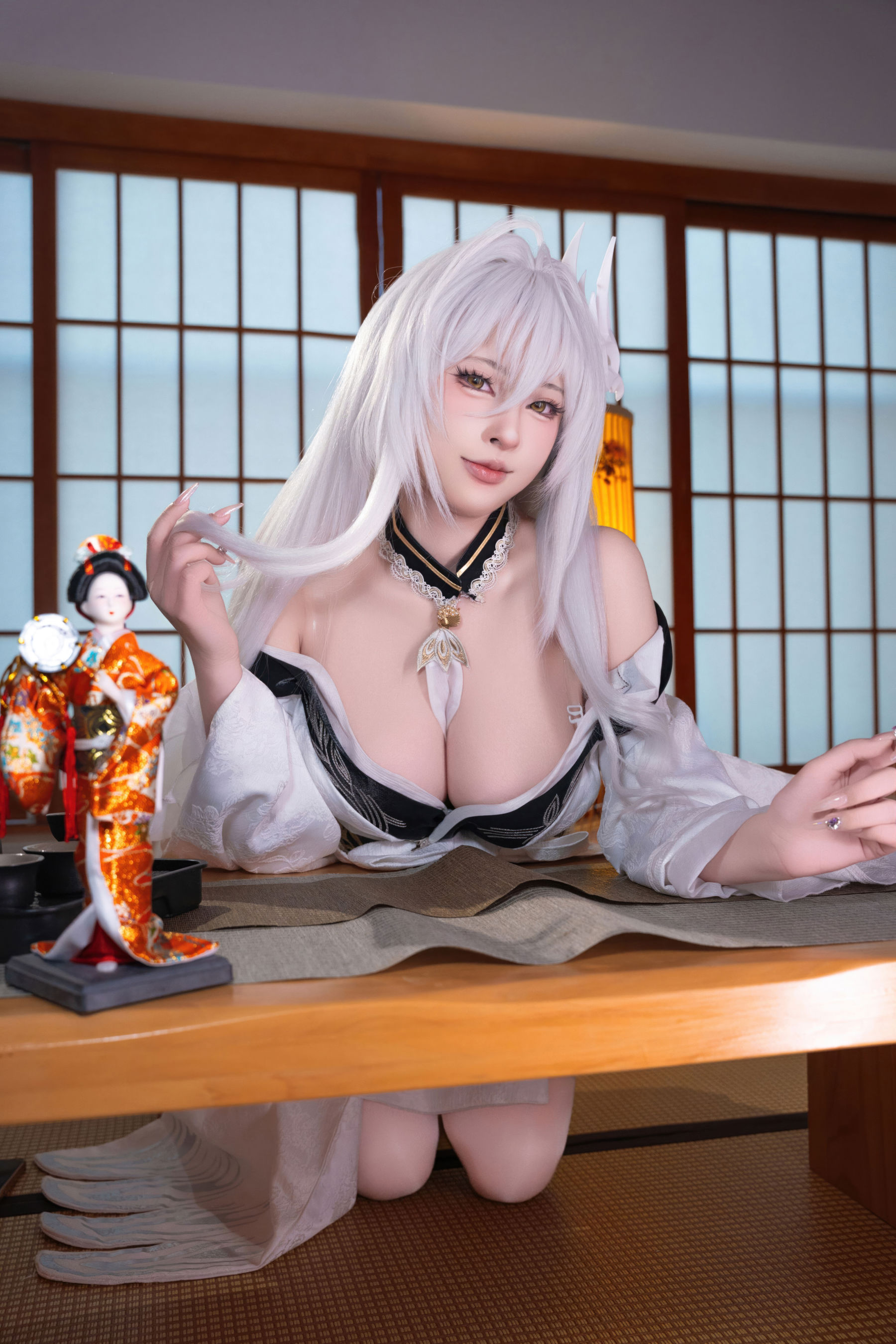 尤物清水由乃 - 碧蓝航线 白凤和服/(76P)