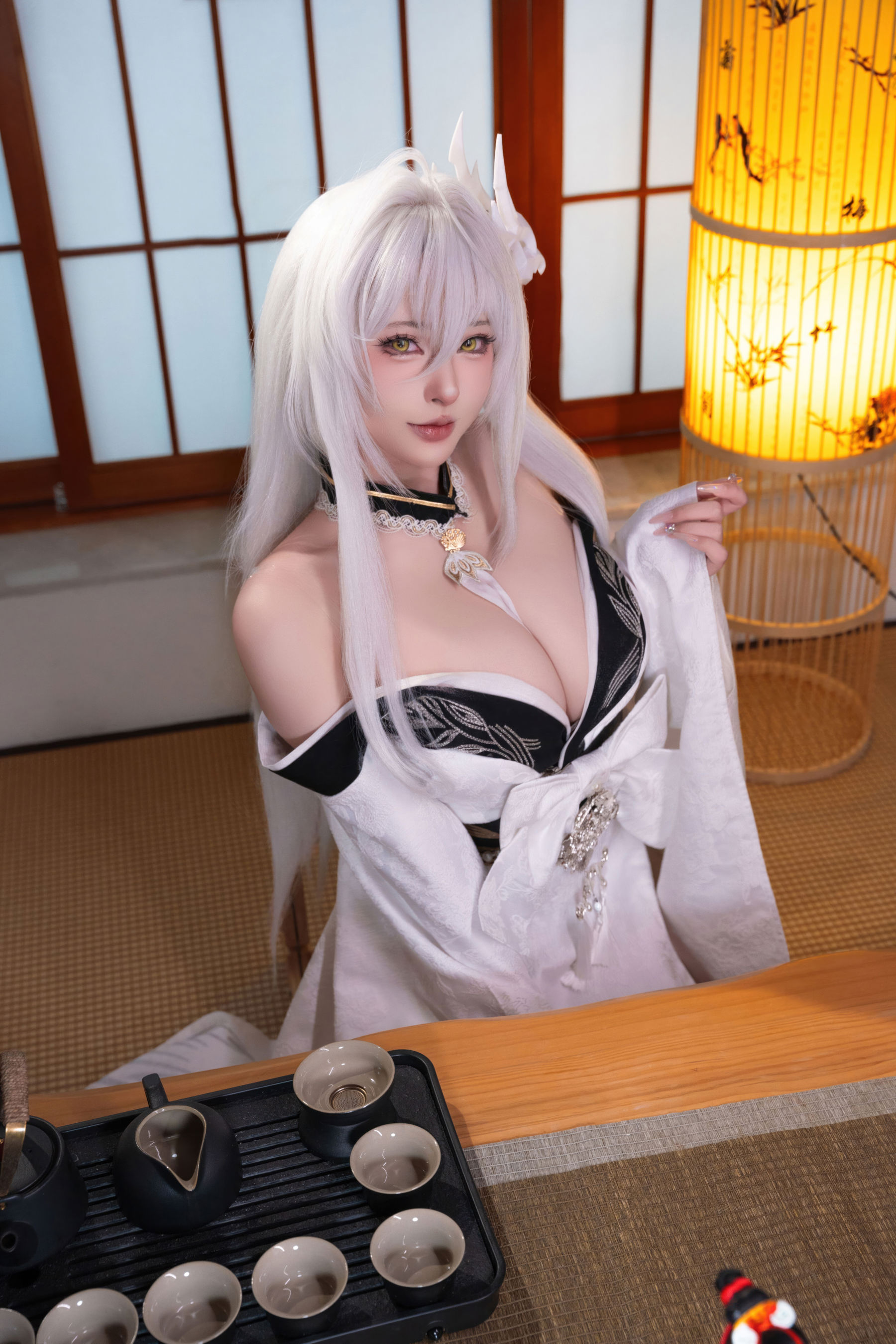 尤物清水由乃 - 碧蓝航线 白凤和服/(76P)